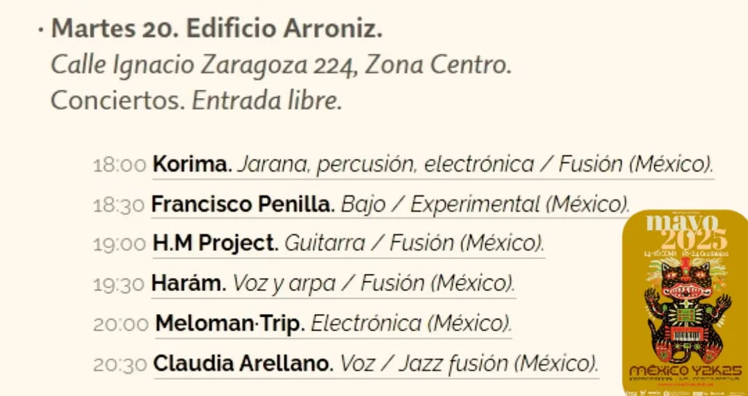 Nos toca compartir fechas este mayo para el @mx.y2k.loopfest Muchas Gracias. Sigqna todo el programa.