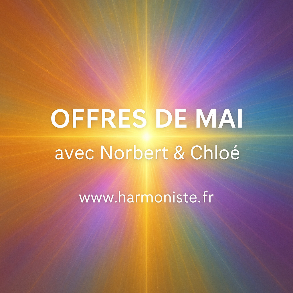 Offres de Mai – Norbert & Chloé · notre Spirale d'Or de Mai
🌿 Des accompagnements au service du vivant, du lien, et de la vérité intérieure.
Pour ce mois de mai, nous avons choisi de proposer des tarifs ajustés, pour permettre à chacun de franchir un pas, à son rythme.
✨ Éclat de Clarté – 30 min · 40€ – 1h30 · 60€ . Chloé
Une réponse vibratoire directe à une situation, un blocage ou une question que vous portez.
→ Par écrit (réponse audio) ou en visio.
Idéal pour retrouver un axe, une orientation claire, ou trancher un doute.
🎶 Séance d’Exploration intérieure · 2h · 70€ (Mai seulement) .
Un accompagnement complet, au croisement de la voix, du corps, du souffle et de l’intuition.
→ Harmonisation vocale, guidance intuitive, réalignement corporel, reconnexion.
En visio ou en présentiel.
🌿 Tarif solidaire valable tout le mois de mai.
🐾 Soin animal & lien vibratoire · Norbert
Un soin profond pour votre animal, qui touche aussi à votre lien invisible avec lui.
→ En présentiel : 120€ (avec déplacement) – 90€ sur place
→ À distance Zoom (avec photo) : 90€
Comprend un échange avec vous pour accompagner la lecture reçue et les ressentis.
Toutes les prestations sont proposées avec ancrage, douceur, et justesse vibratoire.
📍 Informations et prise de contact : www.harmoniste.fr - contact@spiraledor.com – tel : +33(0)6.45.71.08.78
Nous accueillons chacun là où il en est, sans jugement — avec présence, vérité et joie.
Paiement par paypal ou en liquide – toute annulation 48h à l’avance merci.
NCHDD
#harmoniste #connexionanimale #soinvibratoire #canalisation #soinholistique #coachvocal #visionnaire #énergétique #bzh