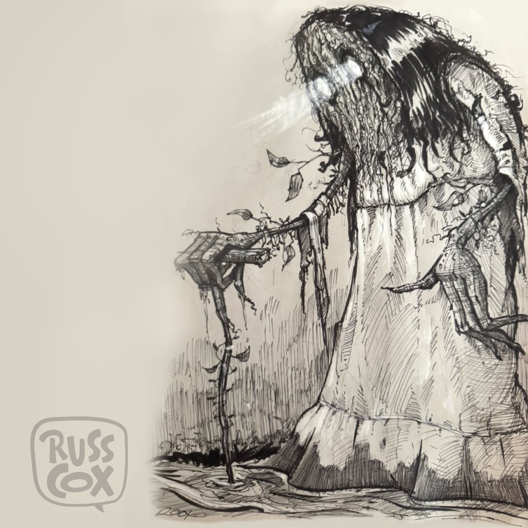 It’s been ages since I posted anything. I’m finishing the second Mack Moon book while still teaching. This doodle was created with a brush pen, gouache, and pencil on newsprint. I wanted to try something less cartoony but on the creepy side. #pen #brushpen #pencil #gouache #newsprint #doodle #sketch #creature #creepy #monster #illustration #instaartist #instaillustraor #kidlit #kidlitart #graphicnovel