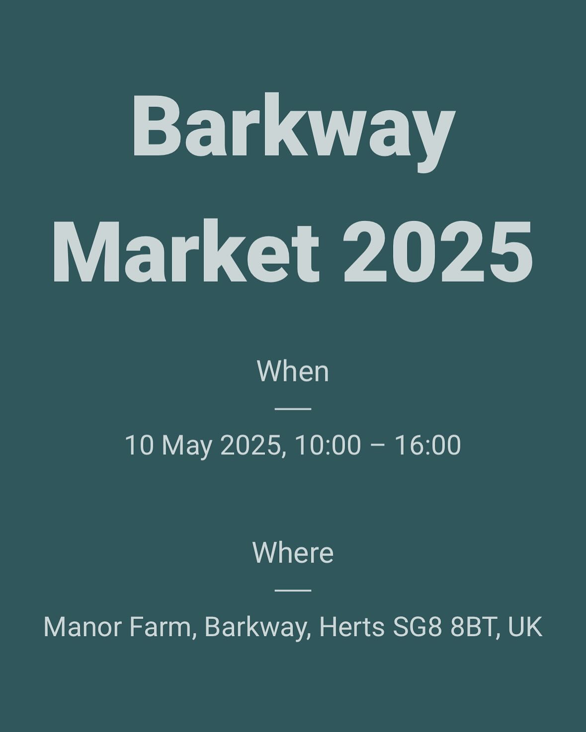 ARE YOU READY TO ENJOY YOUR DAY WITH US?
.
Barkway Market will be open to visitors on Saturday 10 May from 10am – 4pm.
.
Be prepared to get the most out of your day:
.
Book your tickets online - link in bio.
!!NO CARD PAYMENTS!!
We will still accept cash, don’t worry!
.
Read our Barkway Market Guide 2025 - link in bio
.
Plan your day.
We have lots of stalls, activities, food, drink and entertainment for all ages to enjoy!
.
On the day!
Follow the signs for parking and pedestrian access. We have ONE entrance into the Market via Manor Farm. There will be a suggested donation of £2 for car parking, which goes directly to Barkway Scouts who marshall the car park.
.
Arrive, enjoy and have a great day. Please feel free to bring a chair to sit and enjoy Manor Farm’s Secret Garden. ☀️
.
#barkwaymarket2025 #barkwaymarketguide #whatsonhertfordshire #mayeventshertfordshire #familydaysouthertfordshire #countrymarket #countryfair #localeventshertfordshire #roystonevents #buntingfordevents #familyfun #artisanmarket #countryfayre #shoplocal #mayevents