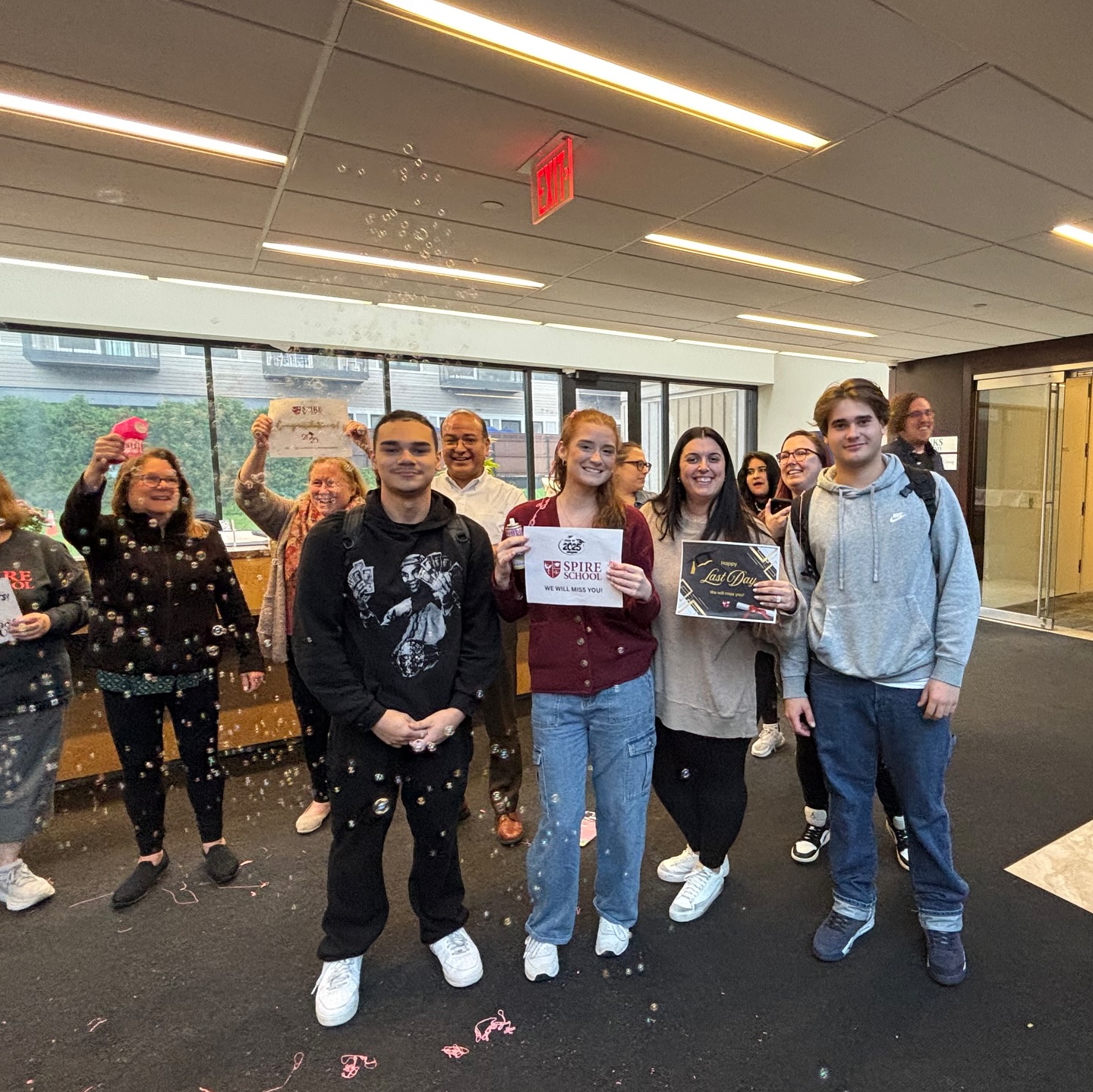 Today, we said goodbye to our senior class as they head off to begin their internships. All of us at Spire are so proud of everything you’ve accomplished—can’t wait to hear about your experiences at next month’s Senior Symposium!❤️🤍
.
.
.
#fairfieldcounty #westchestercounty #connecticut #connecticutschools #privateschool #privatemiddleschool #privatehighschool #therapeuticschool #therapeuticdayschool #specialeducation #bethelct #brookfieldct #darienct #fairfieldct #greenwichct #reddingct #newcanaanct #norwalkct #ridgefieldct #stamfordct #westonct #westportct