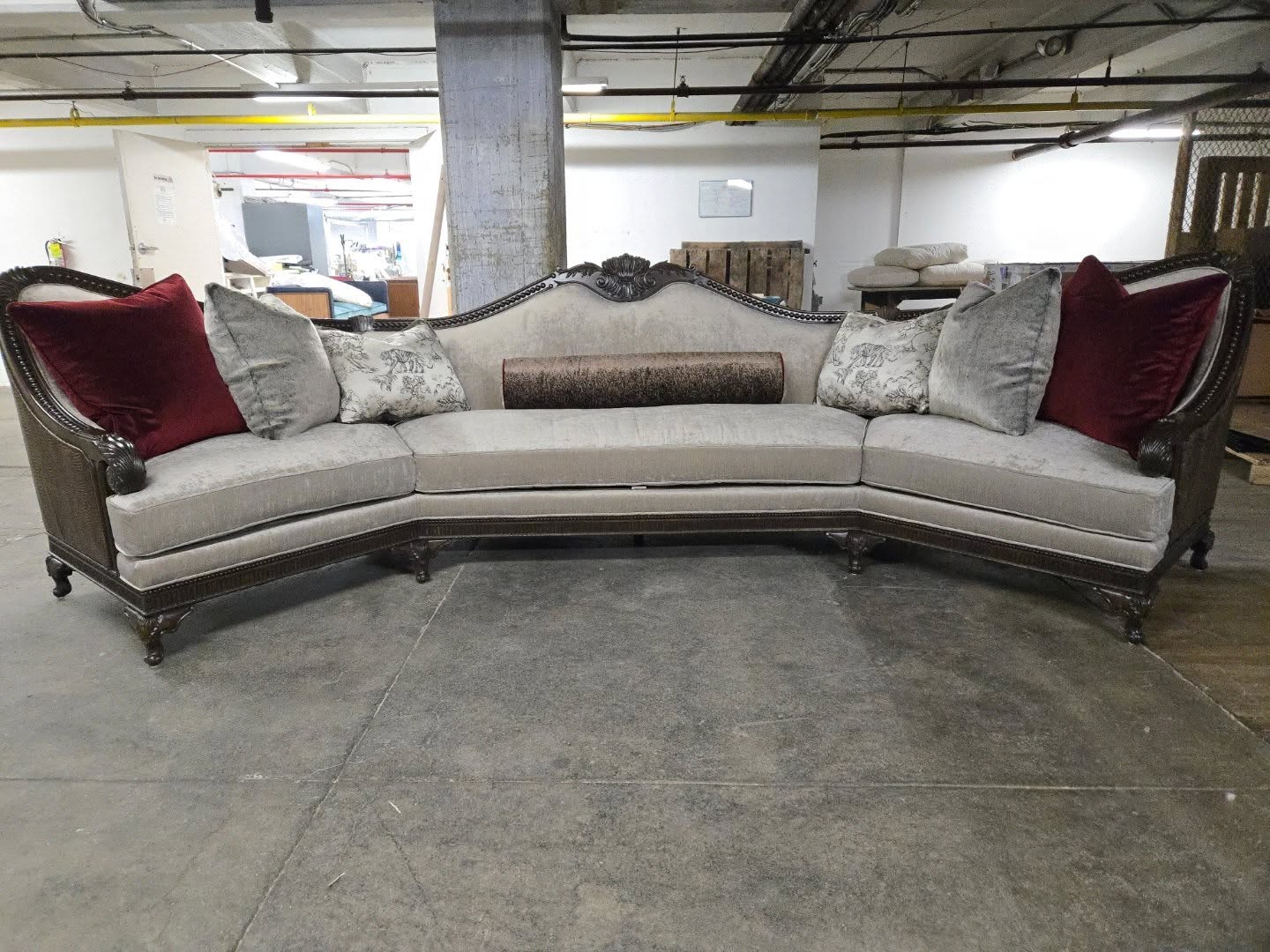 2 salads, 2 pizzas, 2 orders of fries, all hands on deck -- that's how we made sure these 2 giants were completed last night for an early pickup this morning. Also coffee. But waaaaay more than 2 cups so it messed up my caption flow ✌🏻
| the D E T A I L S |
Custom designed and hand carved solid wood frames
Custom finish to match designer-provided sample
Cushions and insides @jffabrics Revival Velvet
Outsides @barbarossaleather
A billion throw pillows including the giant bolster with pleated ends and 🐅 pillows
They're insanely comfortable and we've heard everything from "they look like they should be in Mr. Darcy's house" to "these are SO FUN".
.
.
#custominterior #custommade #customfurnituredesign #customfurniture #customsofa #handcarving #customupholstery #interiorinspo #interiordesign #nyinteriordesign #nyinteriordesigner #njinteriordesign #philadelphiainteriordesigner #phillyinteriordesign #philadelphiainteriordesign #bucksinteriordesign