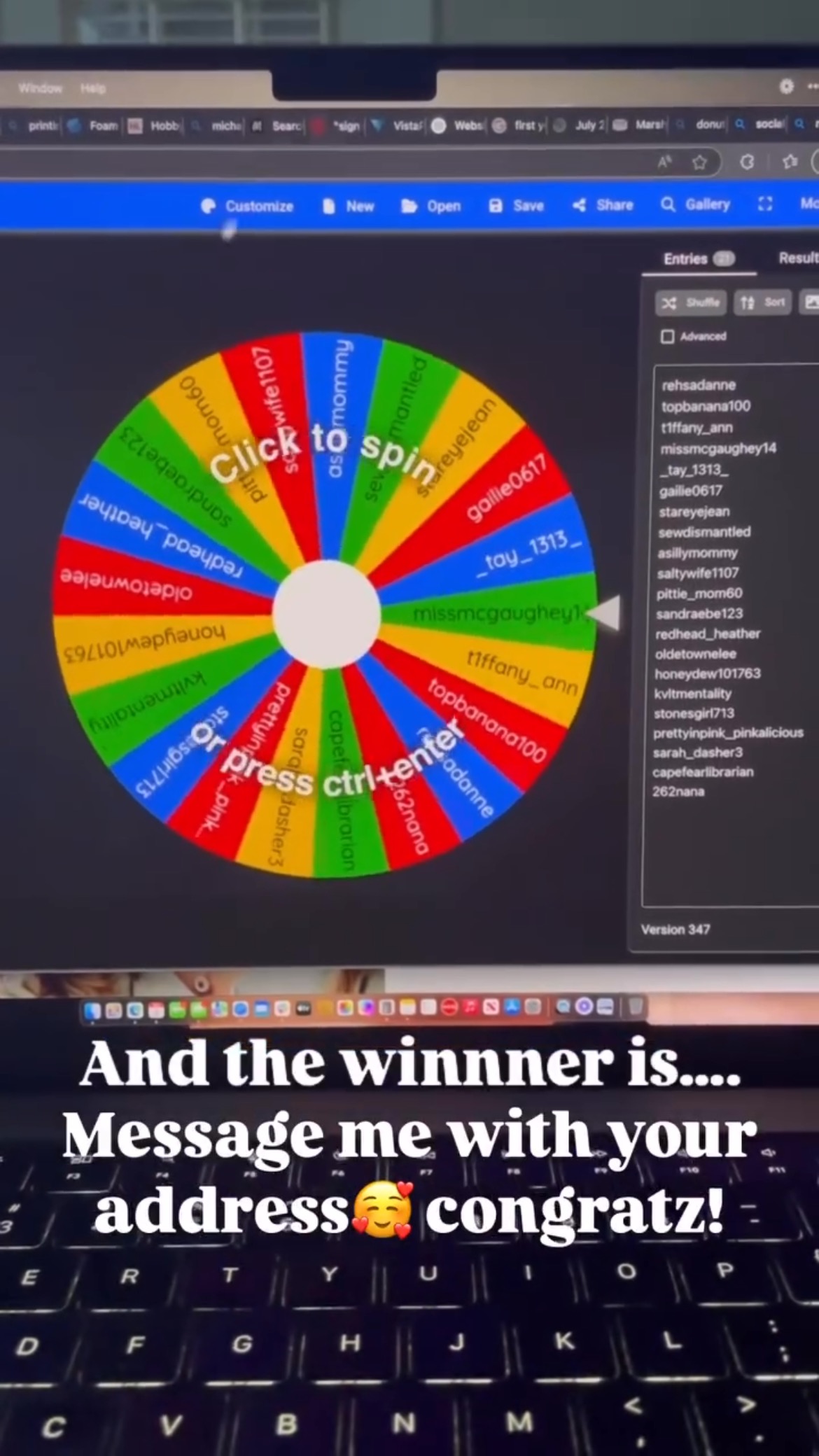 Congratulations to @capefearlibrarian for being the wheels choice! Message me when your address so I may ship a box out to you🥰
#mallowmunchiesco #sweettreats #gourmetmarshmallows #giveaway #cincodemayo