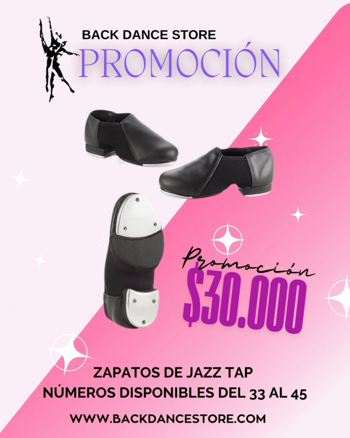 🌟 Promoción hasta el Jueves!! No te lo puedes perder 🌟
👟 ¡Consigue tu zapato de tap jazz por solo $30.000! 🎉 Esta oferta es válida solo hasta el jueves , así que no te la pierdas.
TALLAS desde 📌Número 33
hasta número 45 ✅
🖤 Zapato de tap tipo botín negro con elegantes recortes de neopreno y un cómodo taco de 2 cm. Perfecto para que brilles en el escenario o en tus clases de baile.
👉 ¡Haz tu pedido ahora y dale un toque especial a tu estilo! 💃
#ZapatosDeTap #Promoción #Baile #Estilo #Ofertas #santiago #chile #envios #danza #dance #jazzdance #tapjazz #tapdance #dancing
—
¡Espero que te guste! 😊