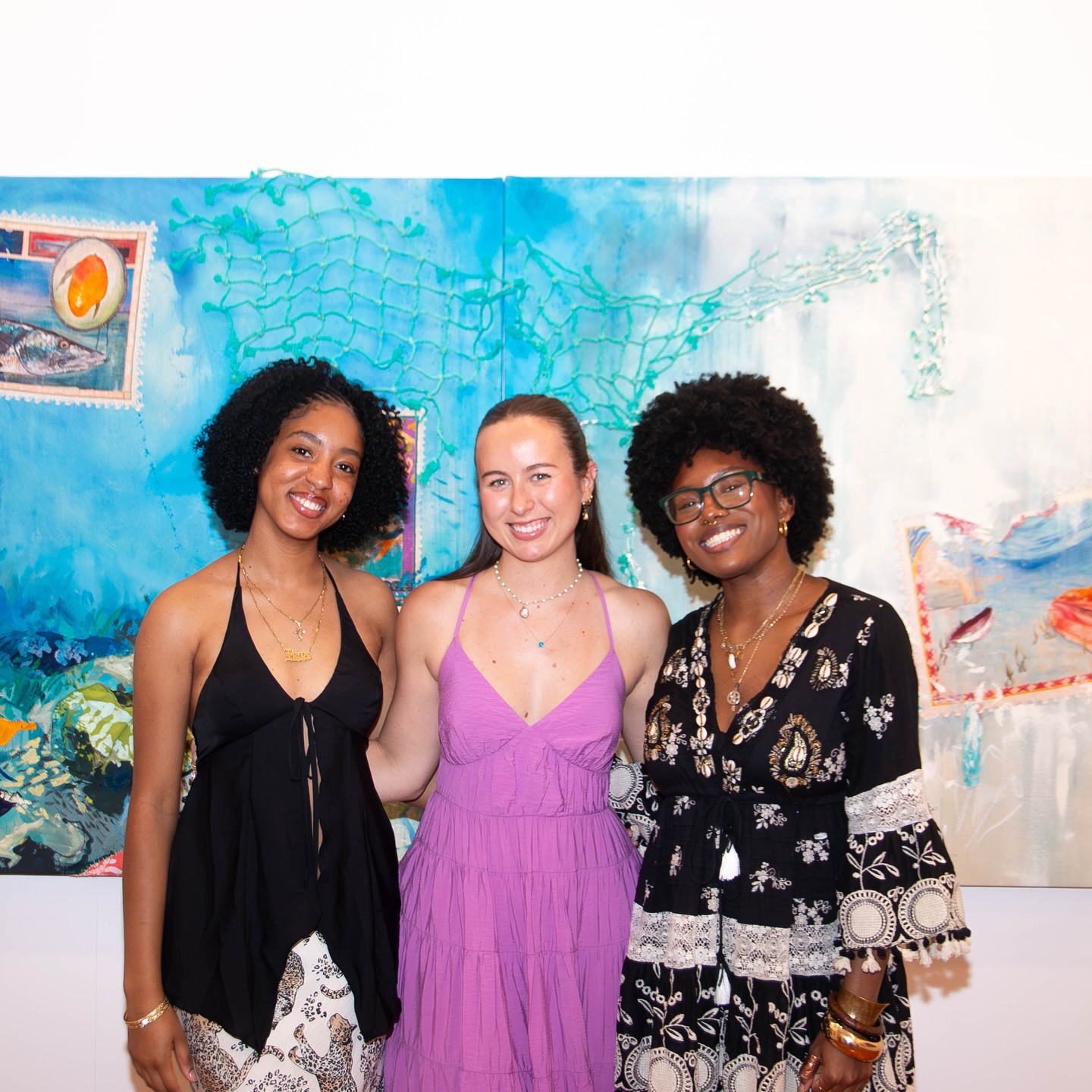 SALT, SOIL, & SPIRIT.
I am so grateful to have done this show with these two talented gals @theofania.arianna & @niyazaila. “Salt, Soil, & Spirit” has been our baby in the works and I wouldn’t have wanted to do this show with anyone else 🇧🇸🇧🇲. Thank you to Sam at @cedarhousegallerysav for the beautiful space. To everyone who came to the reception, thank you from the bottom of my heart!!! Our hearts are full.
reception shot by @armiyaphotography
