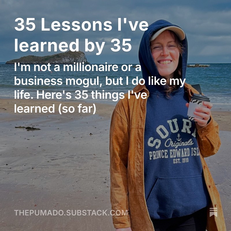 A birthday Pumado! New blog is up, 35 lessons I learned by 35. Link in bio as always. āØš