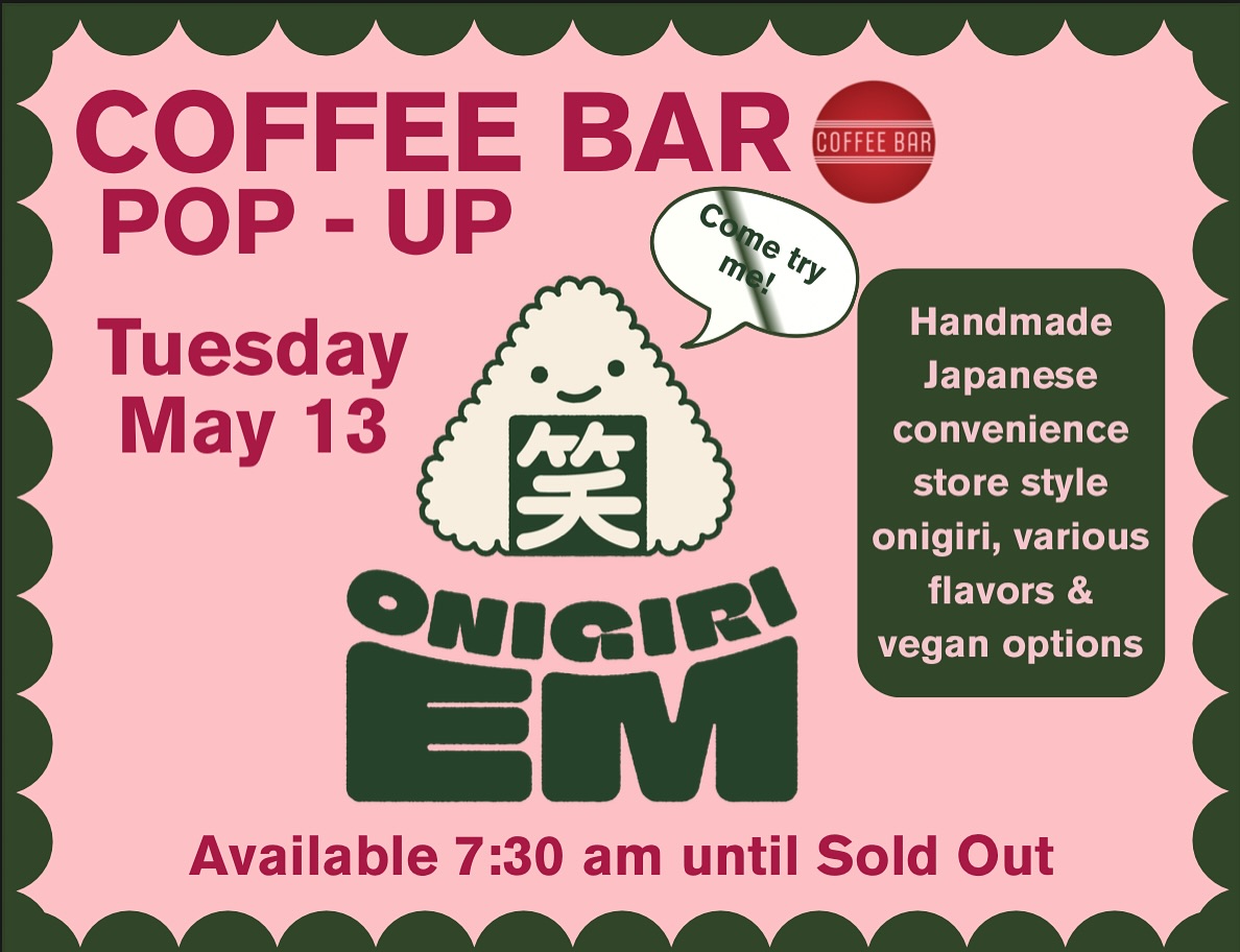 Come visit us for a fun pop-up by @onigiri_em at our Kearny location.
#popup #makegoodfood #coffeeshop