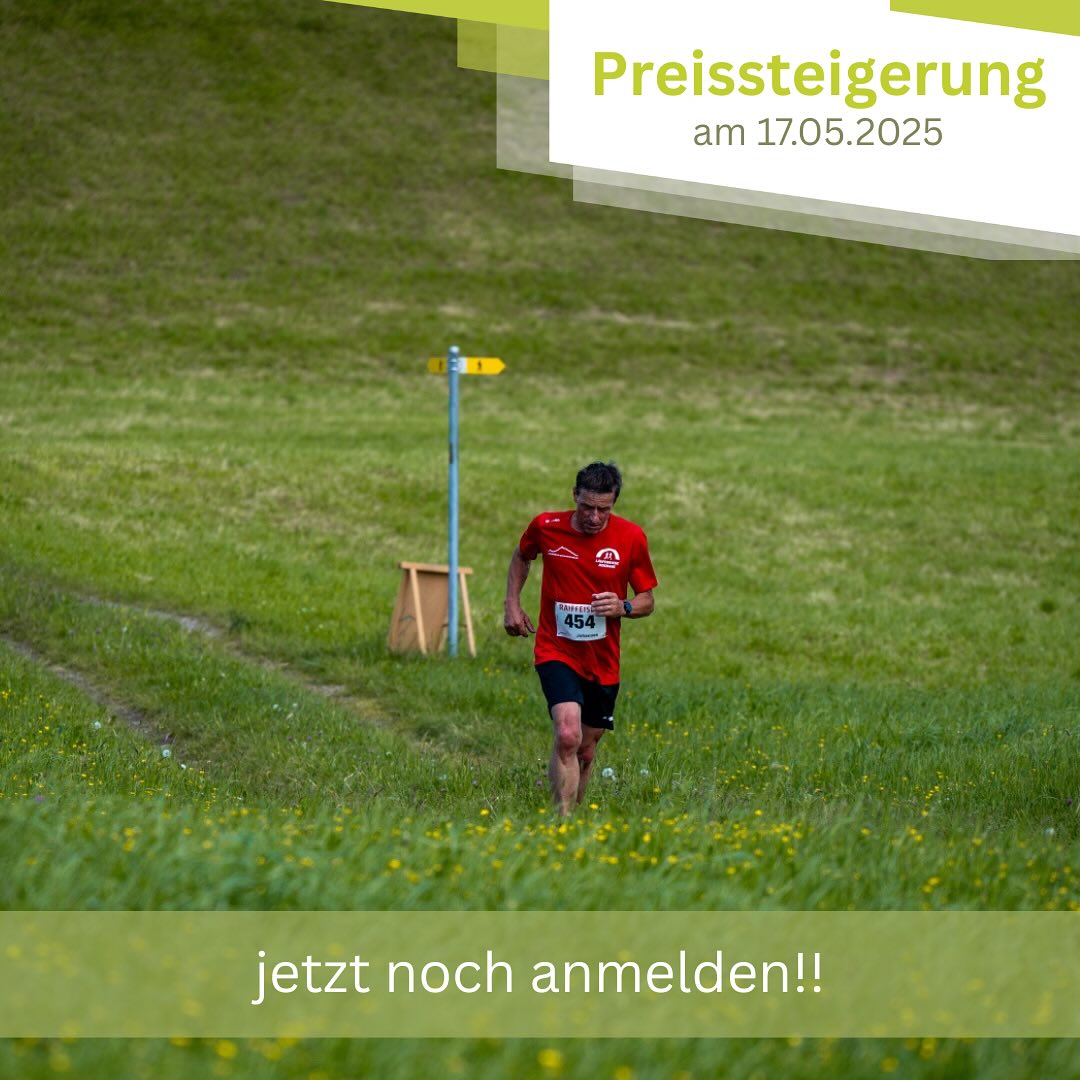 Ab nächsten Samstag steigen die Preise - darum meld dich jetzt noch an!🏃🔥
-
#kreuzeggclassic #kreuzegg #run #berglauf