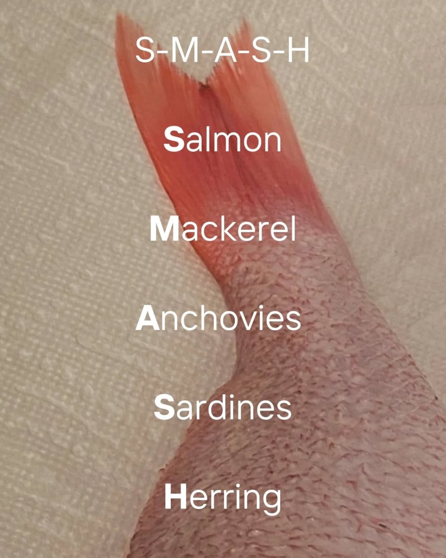 SMASH for Omega-3s:
Looking to boost your Omega-3s? Think SMASH: Salmon, Mackerel, Anchovies, Sardines, and Herring. These oily fish are rich in EPA and DHA—essential fats that support heart, brain, and joint health.
Research shows our bodies absorb Omega-3s more efficiently from whole foods than from supplements, making food the first and best source.
Give this a save to remember what fish are rich in omega-3.