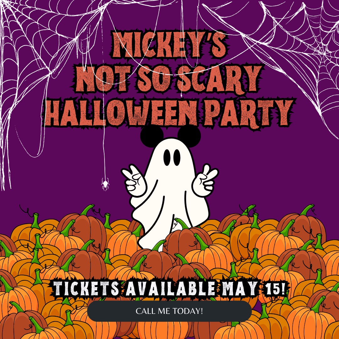 ๐๐ป Mickeyโs Not-So-Scary Halloween Party is back! ๐โจ
Trick-or-treat through Magic Kingdom, watch the spooktacular parade, and enjoy exclusive showsโall with that Disney magic. Costumes are a must!
๐๏ธ Tickets are on sale MAY 15! Donโt miss outโsend me a message to start planning.
#DisneyHalloween #MickeysNotSoScary #DisneyWorld #HalloweenAtDisney #DisneyMagic