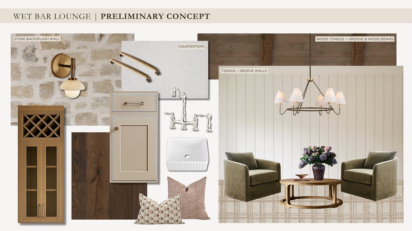 Happy mail was sent this morning 💌 Preliminary concept and mockup for the Huron Ln wet bar & lounge project in the works
#conceptdesigns #preliminary #interiorconcept #interiorstyling #interiormoodboard #interiordesignguide #interiordesigning #designworkflow #happymail #wetbar #loungearea #3drendering #3drender #interiordecor #interiordecoration #mixedmetals #modernrusticdecor #englishcottagestyle