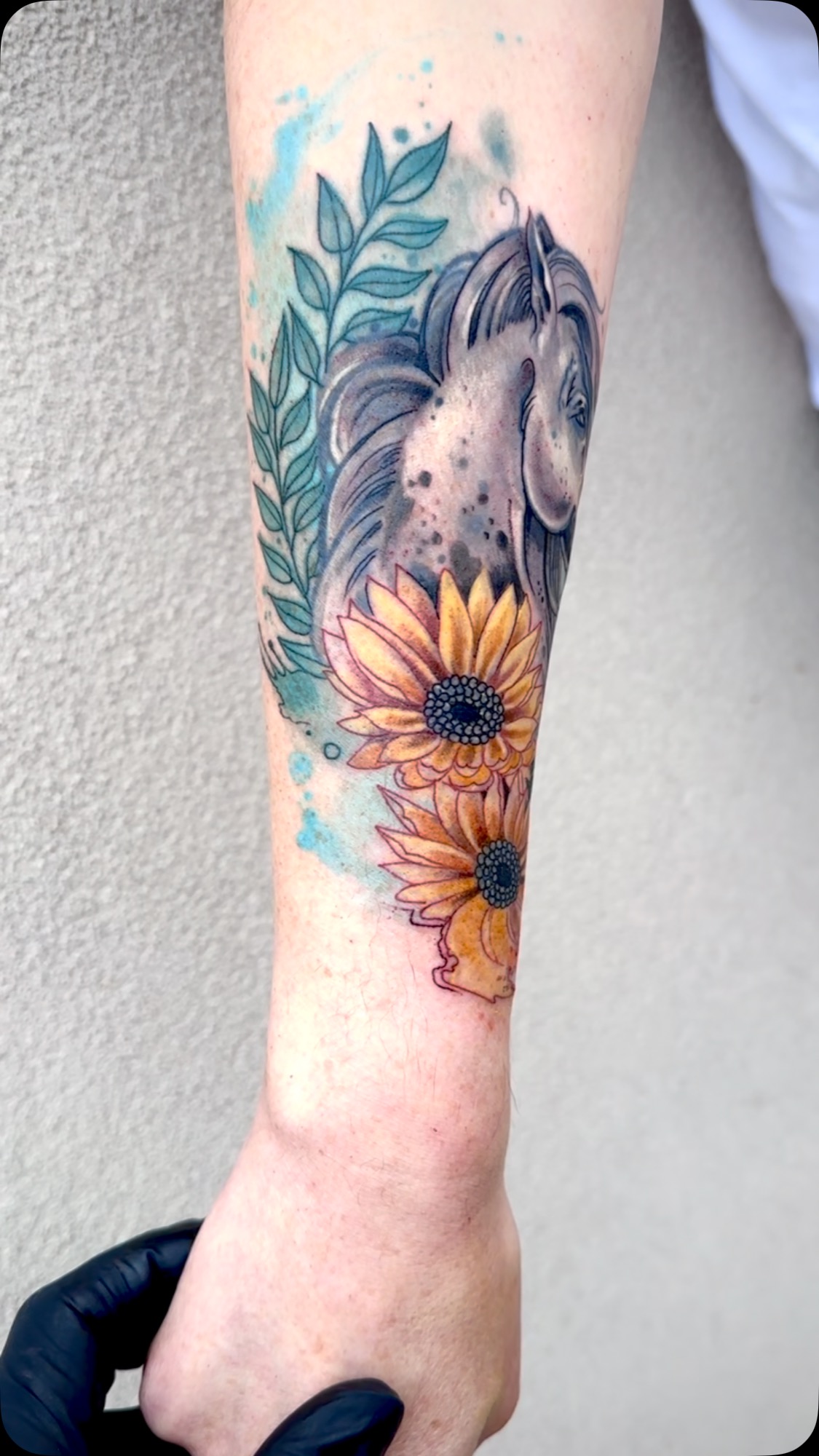 Wild horses! Done by Johnny!
#Watercolor #Horses #WatercolorHorses #TattoosInNewMexico #TrueGritTattoosInNewMexico#truegrittattoosnewmexico #TattooIdeas #AlbuquerqueTattooStudio #Tattoos#albquerquetattooartist #albquerque #albuquerquetattoo