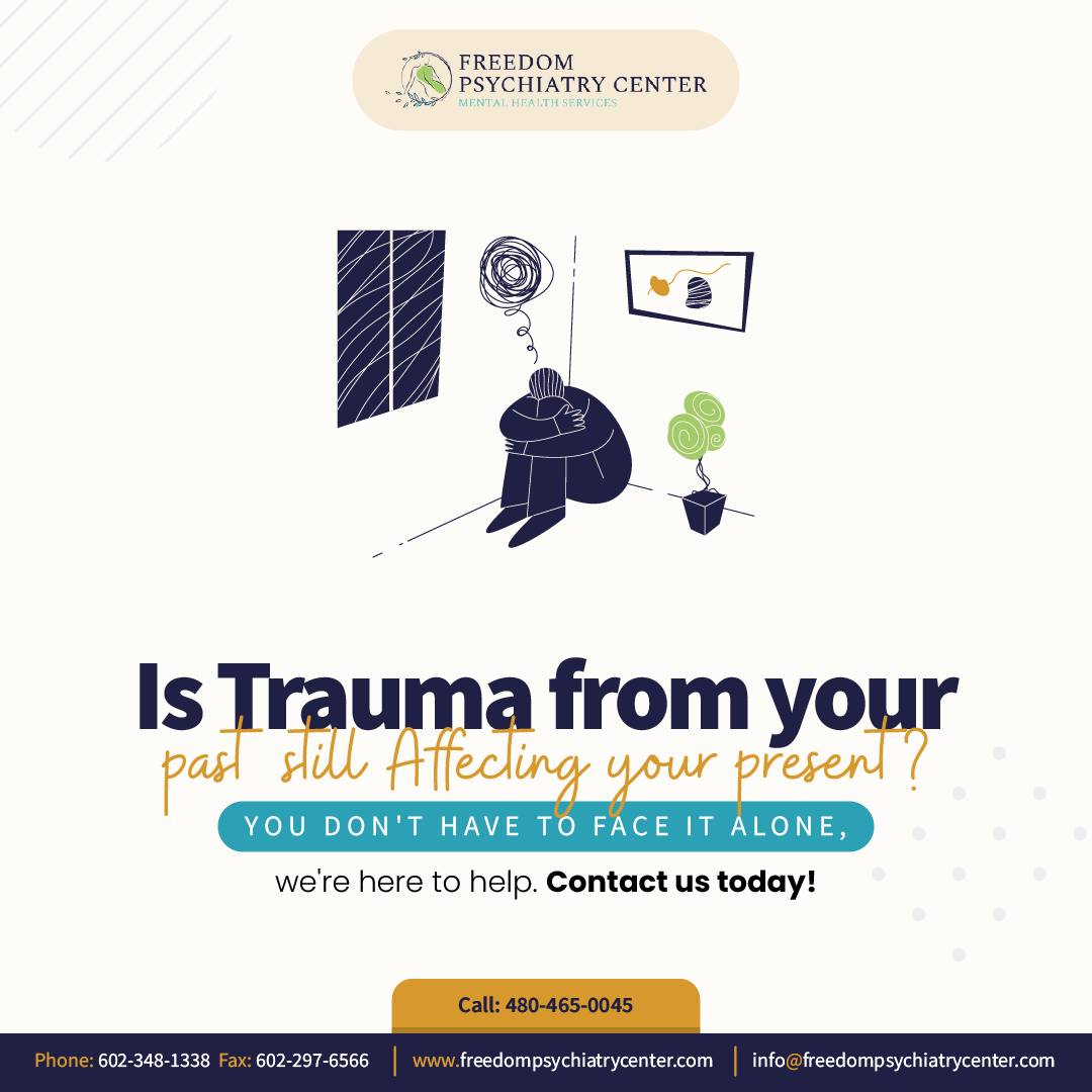 You don’t have to carry it all alone
Sometimes the weight of past pain shows up in ways we don’t expect. If you’re feeling stuck or overwhelmed, know that healing is possible.
Let’s talk, and take the first step forward together.
#FreedomPsychiatryCenter #MentalHealthMatters #TraumaHealing #YouAreNotAlone #EmotionalWellbeing #HealingJourney #TalkToSomeone #EndTheStigma #TherapyWorks #MentalHealthAwareness #SelfCareSupport #BreakTheSilence #MindBodyHealing #CompassionateCare