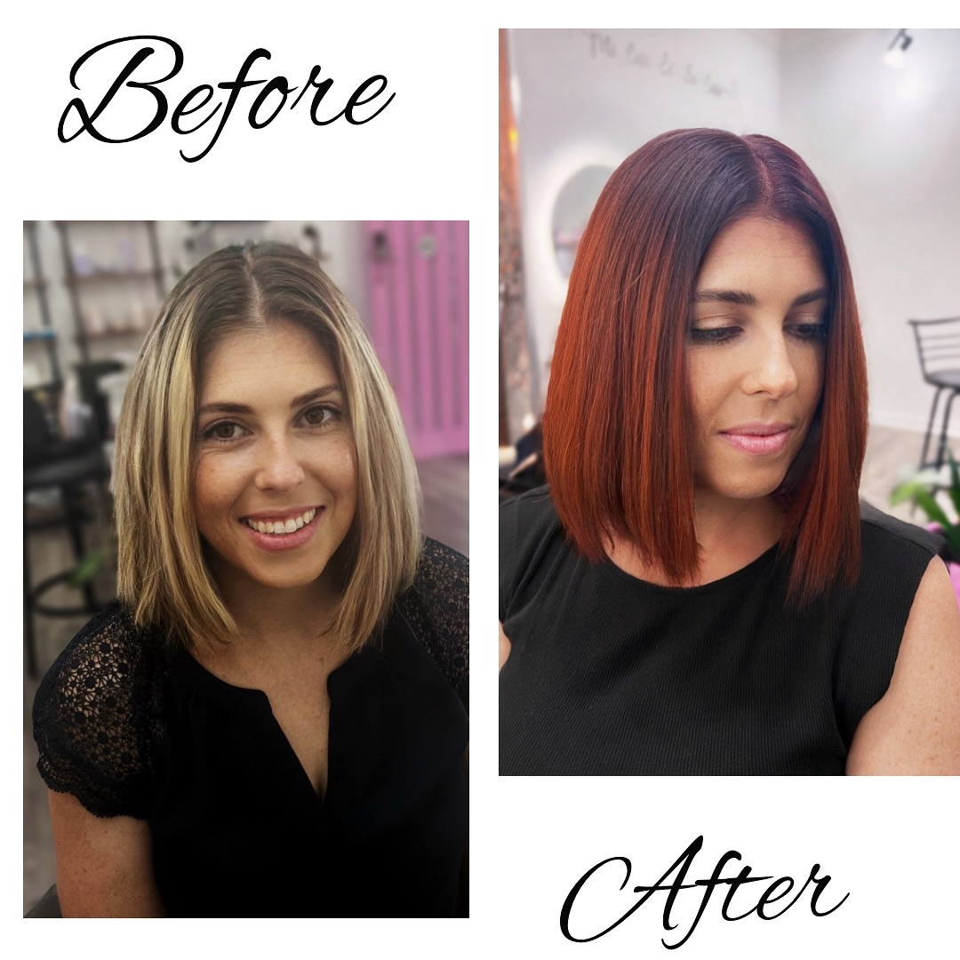 Obsessed with this colour ! The contrast between the deep violet and Copper 🙌🏽 *
*
*
#beforeandafter #violetcopper#copperhair #autumnhair #haircolour #hair #hairstylist #hairofinstagram #hairideas #hairinspo #hairenvy #hairstyling #hairlove #hairdressing #hairartist #hairtransformation #haircolourist #hairtrends #sucasahairartistry #newcastlensw #sucasahair #adamstownnsw #hairsalonnewcastlensw