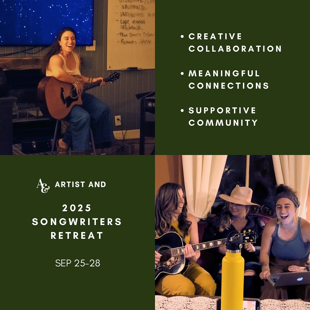 Hey, there are plenty of industry events here in Nashville, but sometimes it can be hard to find a place where you can be really authentic. Instead of trying to be impressive, you can give all your energy to genuine connections and quality songwriting. Come write some new songs by the creek with fellow artists who are more interested in creating a whole lifestyle of creativity.
The 2025 Songwriters Retreat will be held at @stonemeadowretreat SEPT 25-28.
We want you to save money so apply by Friday to get the best rates. You and your voice are worth investing in. Come and find out how good it feels to be seen and heard as you grow your songwriting skills🙌🏼✨☺️