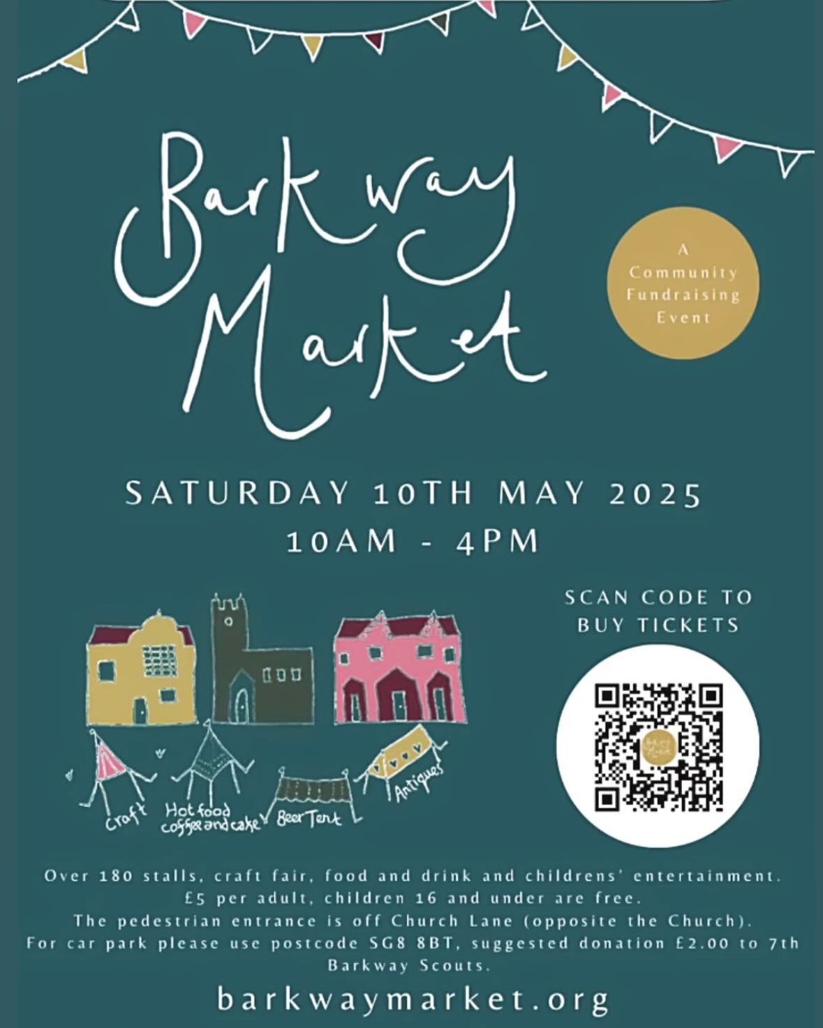 ARE YOU READY TO ENJOY YOUR DAY WITH US?
.
Barkway Market will be open to visitors on Saturday 10 May from 10am – 4pm.
.
Be prepared to get the most out of your day:
.
Book your tickets online - link in bio.
!!NO CARD PAYMENTS!!
We will still accept cash, don’t worry!
.
Read our Barkway Market Guide 2025 - link in bio
.
Plan your day.
We have lots of stalls, activities, food, drink and entertainment for all ages to enjoy!
.
On the day!
Follow the signs for parking and pedestrian access. We have ONE entrance into the Market via Manor Farm. There will be a suggested donation of £2 for car parking, which goes directly to Barkway Scouts who marshall the car park.
.
Arrive, enjoy and have a great day. Please feel free to bring a chair to sit and enjoy Manor Farm’s Secret Garden. ☀️
.
#barkwaymarket2025 #barkwaymarketguide #whatsonhertfordshire #mayeventshertfordshire #familydaysouthertfordshire #countrymarket #countryfair #localeventshertfordshire #roystonevents #buntingfordevents #familyfun #artisanmarket #countryfayre #shoplocal #mayevents