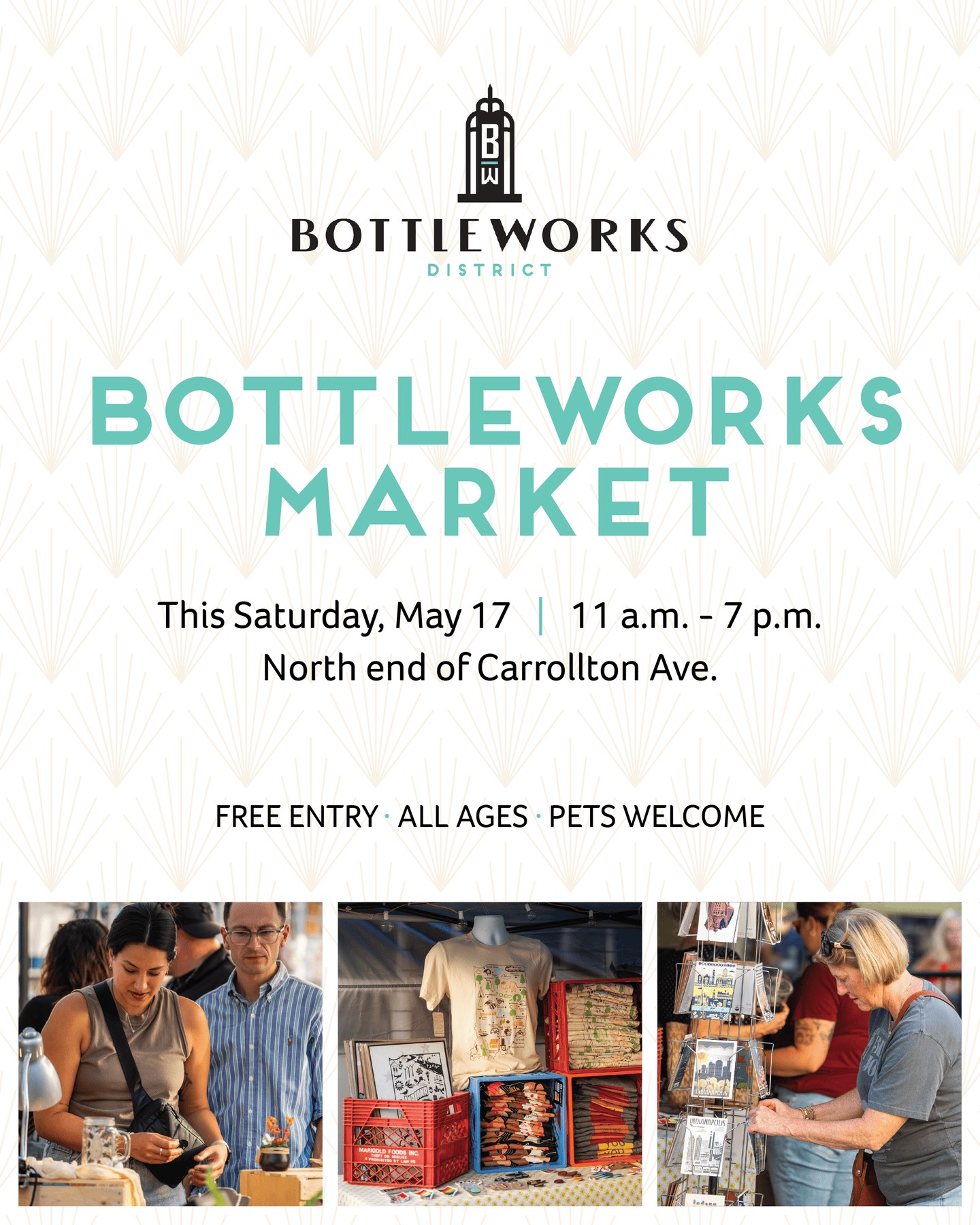 ✨ It’s officially Market season at Bottleworks ✨
Bottleworks Market returns this Saturday, May 17 from 11am–7pm, bringing back the vibrant mix of local vendors, vintage finds, handmade goods, and artisan treasures you’ve been waiting for.
Stroll down Carrollton Ave with a bite from @thegaragefoodhall in one hand, a drink from our outdoor bar in the other, and discover new favorite gems from over 30 booths.
Keep in mind parking and traffic as you plan your adventure in the District. The brand new parking garage extension will make access easier than ever!
Free to attend, family-friendly, and pups are welcome outside. Full details at the link in bio. See you Saturday at Bottleworks Market!
