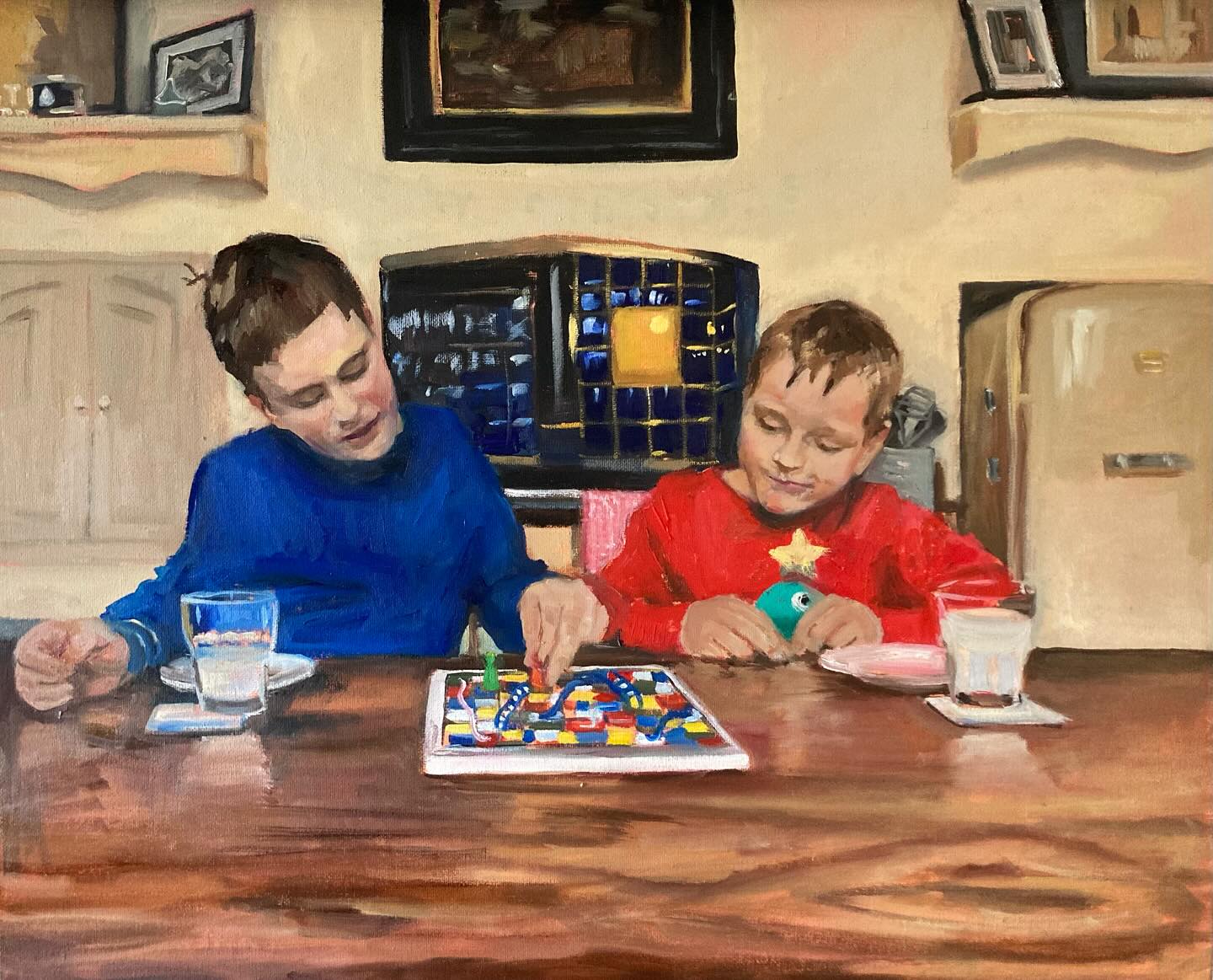 It was an honour to be asked to paint these lovely boys. I worked on this over the last month alongside other work. The boys were a delight to meet and spend time with and I thoroughly enjoyed painting them. It has now gone to its happy home. 🙂
#portrait #portraitcommissions #portraitsinoil #oilpainting #portraitoilpainting #commissionedart #commissionswelcome #suffolkartist #woodbridge #woodbridgeartist #portraitpainting #portraitpaintings