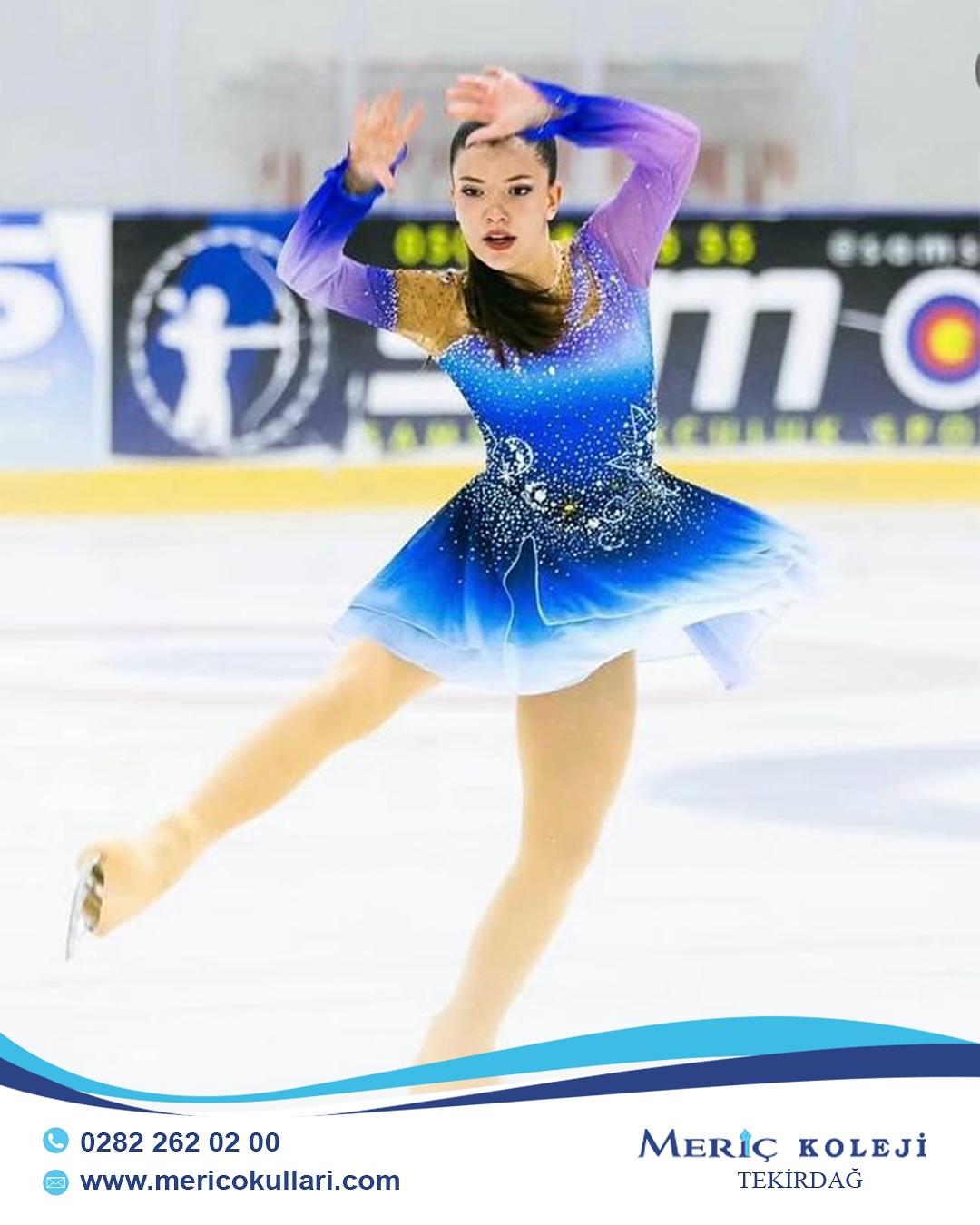 ⛸️ Tekirdağ Meriç Koleji’nden gurur veren bir başarı daha!
Türkiye Buz Pateni Amatörler Şampiyonası’nda okulumuzu başarıyla temsil eden öğrencimiz Ela Şimşiroğlu’nu yürekten tebrik ediyoruz!
Disiplini, zarafeti ve azmiyle hepimize ilham verdi. ❄️✨
Bu gururu bizimle paylaşan değerli ailesine ve emeği geçen antrenörüne teşekkür ederiz.
Seninle gurur duyuyoruz Ela! 👏