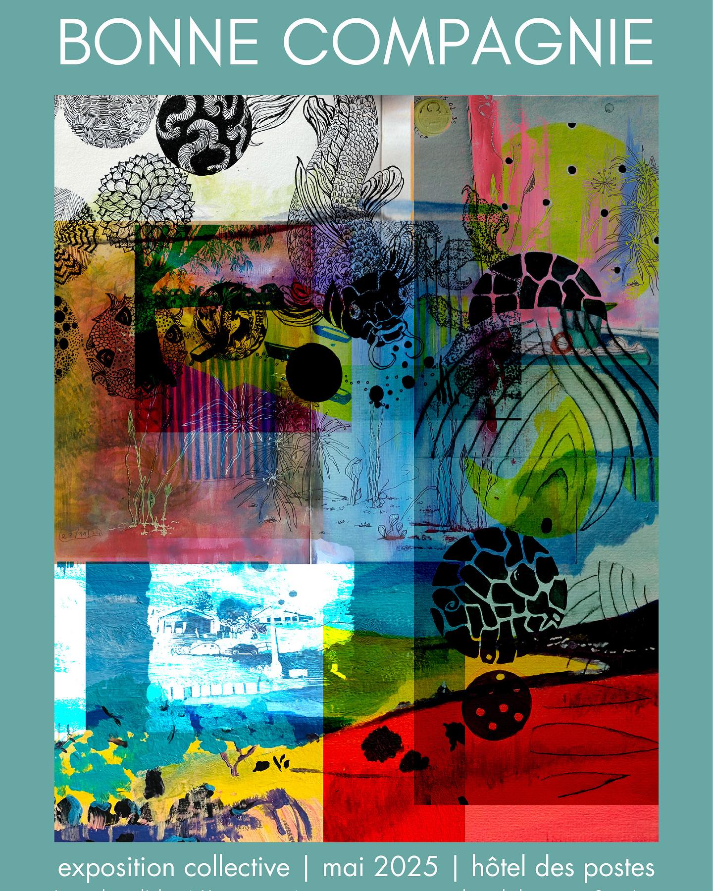 Ça continue ✨
A l’étage de l’hôtel des postes, nous exposons les peintures réalisées en ateliers, à yourtes en scène, les jeudis et samedis matin (et autres créations personnelles).
Une exposition collective pour célébrer ce compagnonnage et le talent de chacun.e.s.
Demain matin nous y serons à partir de 10h. Vous venez nous voir ?
Vous retrouverez leur dessins (liste non exhaustive) :
@christinecatteau @impressions_ile_de_lareunion @ade.gazoline @clairemail974 @soniaschembri @ratiba.gh @yourtes_en_scene @festivalembarquementimmediat @christaluna24 @cocodesziles