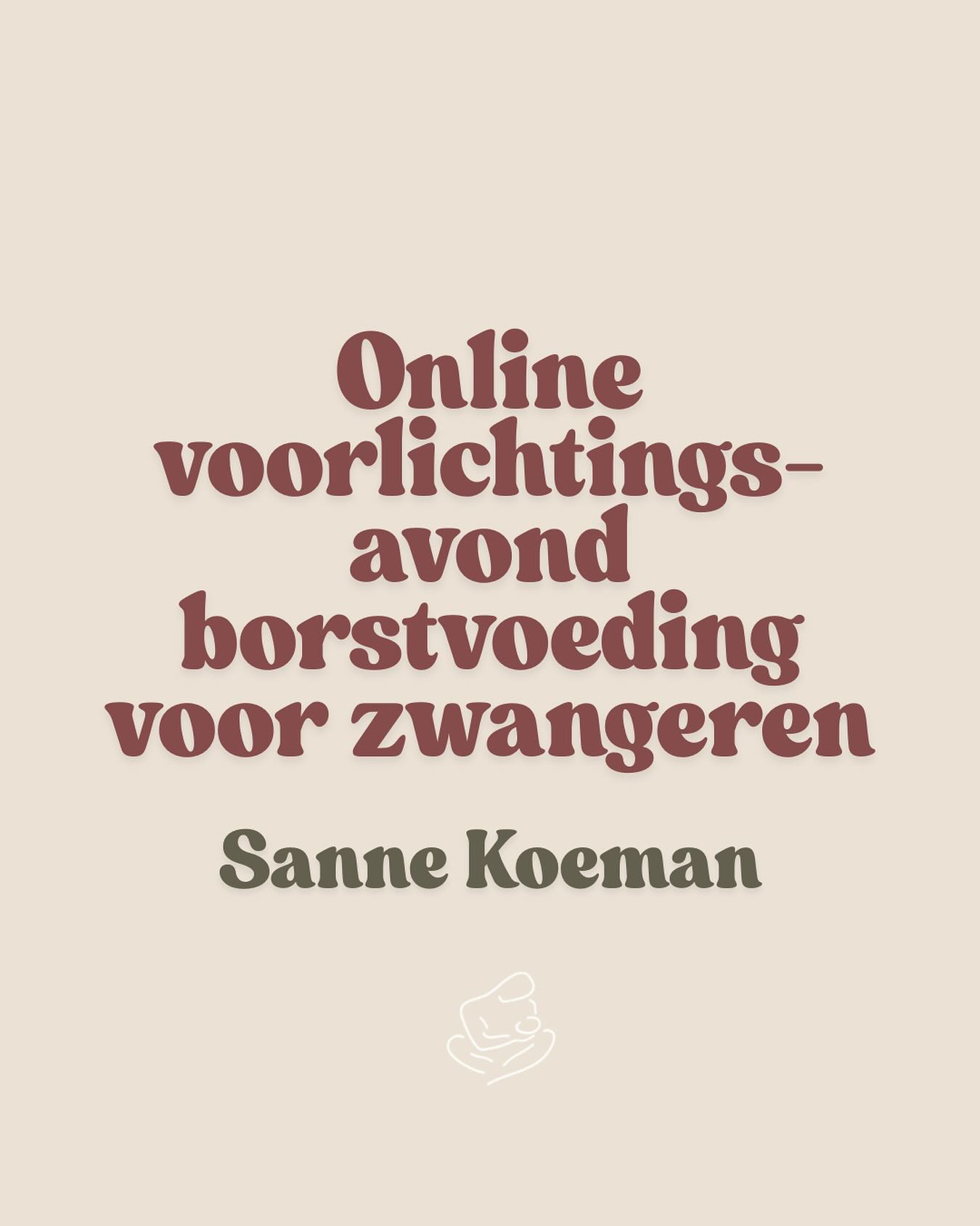 ONLINE VOORLICHTINGSAVOND BORSTVOEDING VOOR ZWANGEREN
Op de avond komt het volgende aan bod; Waarom borstvoeding? Hoe veel en hoe vaak moet je voeden? Hoe weet je of je baby voldoende drinkt? De belangrijke rol van je partner. Wat als er tegenslagen zijn?
🧡27 mei (19.30 uur NL)
🧡28 mei (19.30 uur ENG)
https://www.sannekoemanlactatiekundige.nl