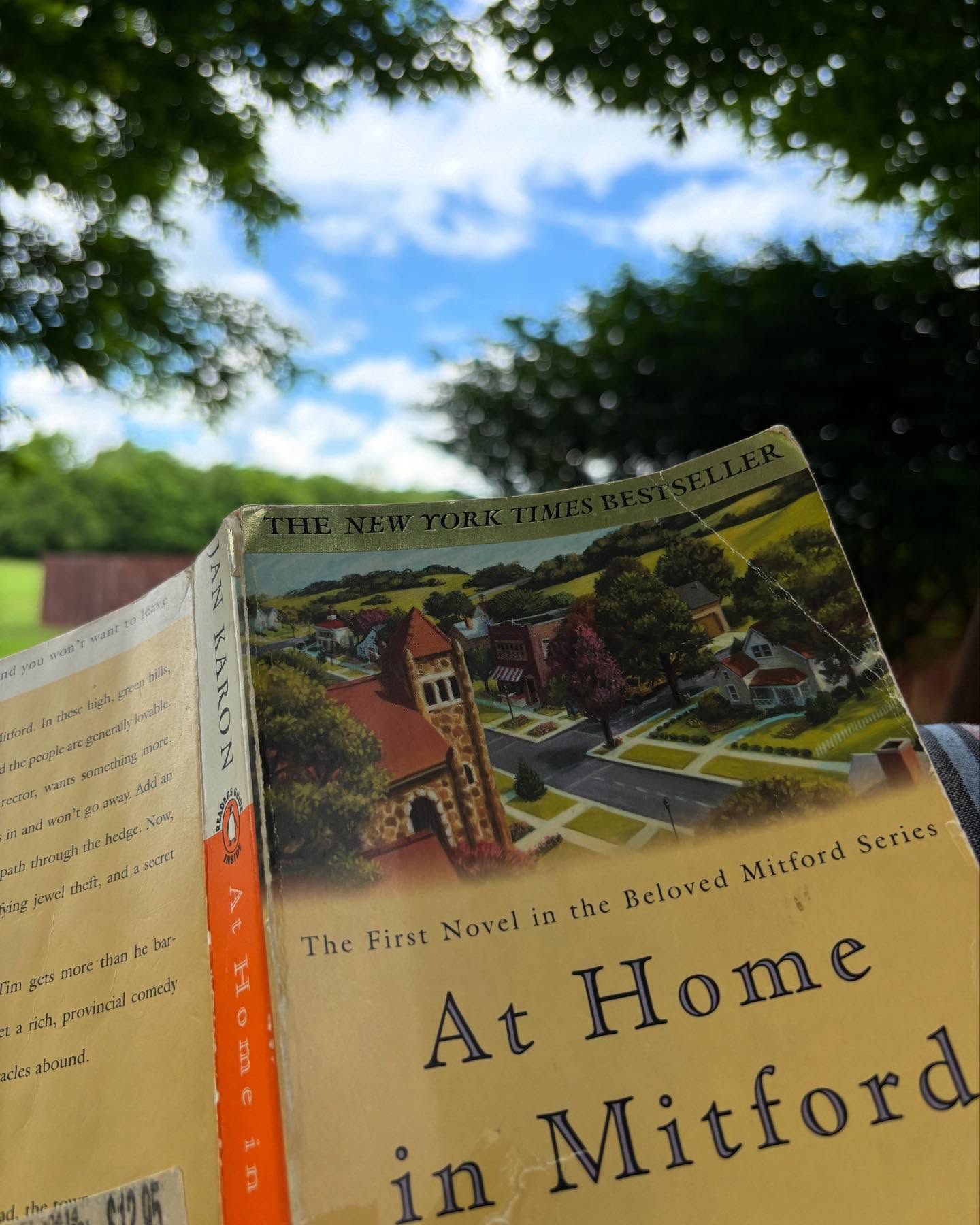Started reading Mitford for the 4th time. Jan Karon is a gifted writer whose characters and storyline have so much depth. Wisdom is woven throughout. Mitford is like going home. In my swing in the shade with a breeze. @themitfordmuseum