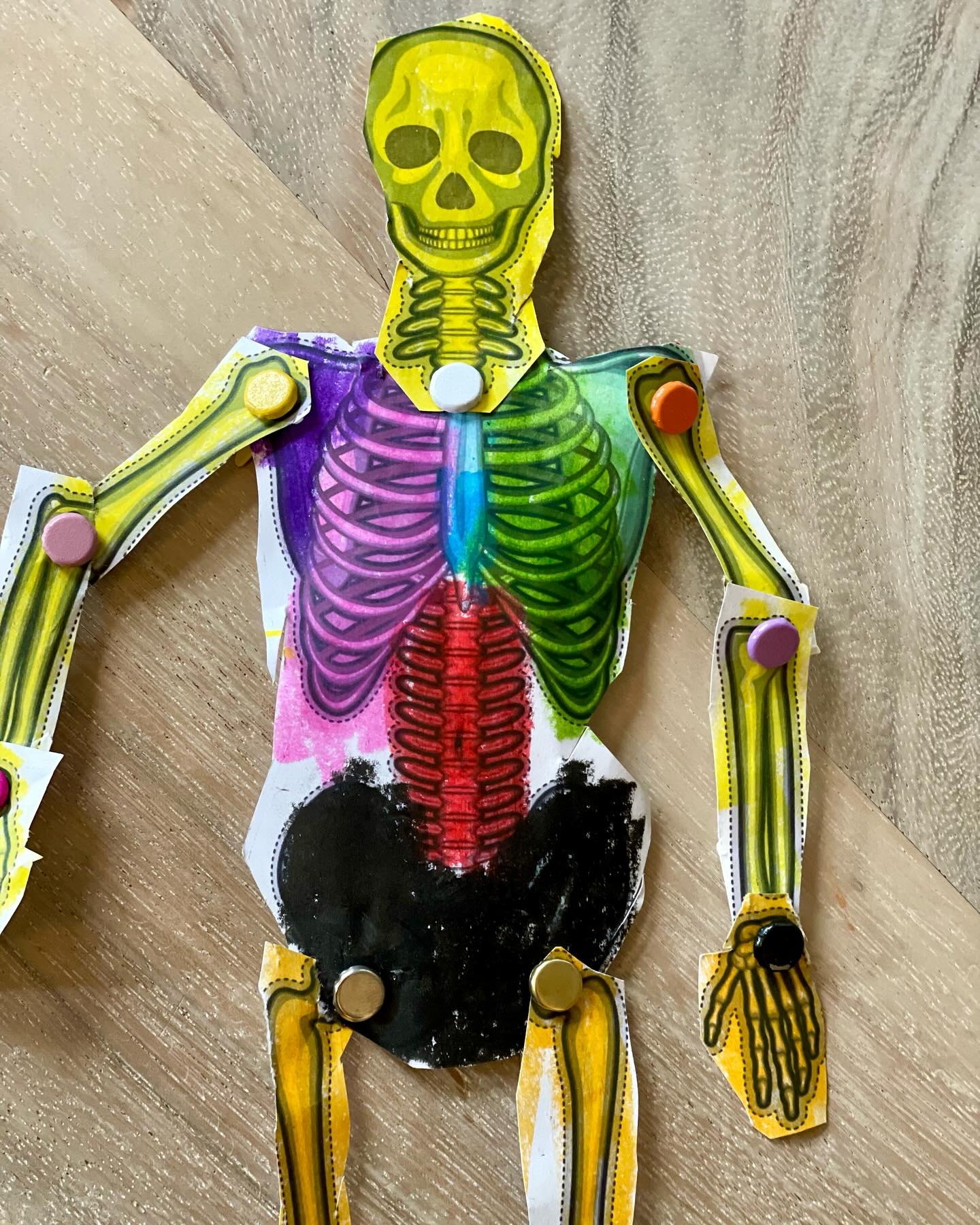 We’re learning about the skeleton in Anatomy Art Class! The kids loved creating these paper models with working joints! Aren’t they beautiful? #summerartworkshop #anatomyforkids #eastvalleymoms