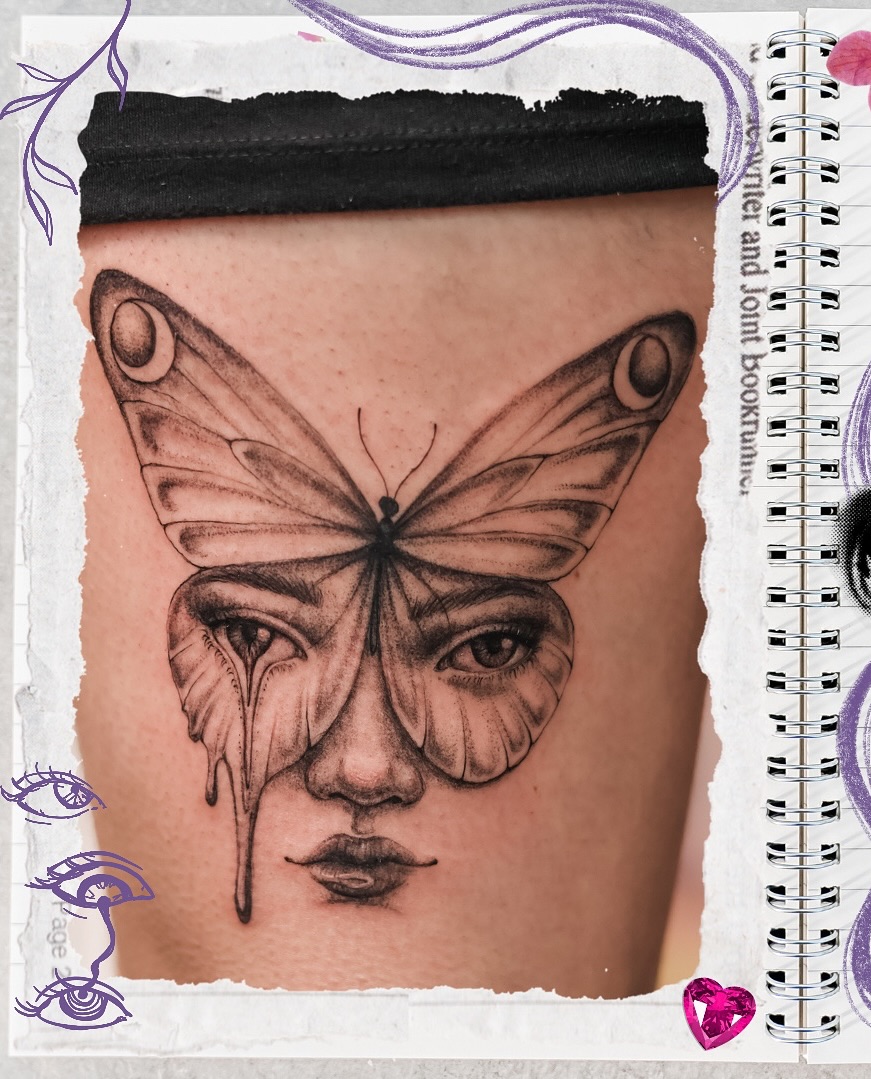 What’s your favourite 1, 2 or 3? 👁️ 👄 👁️
Welcome back to my scrapbook!
Okay, I’m OBSESSED with eyes
And as I tattoo dreams, I love mixing the delicate beauty of butterflies with the mystery of the eyes, it’s like talking without words.
I’ve been creating these in so many styles , from realistic to bold old school, black & grey or full color. My traditional paintings in acrylics, oils and watercolours can also become tattoos!
No tattoo is the same, because no dream is the same!
Bookings are open! Just DM me to tattoo your dreams✨