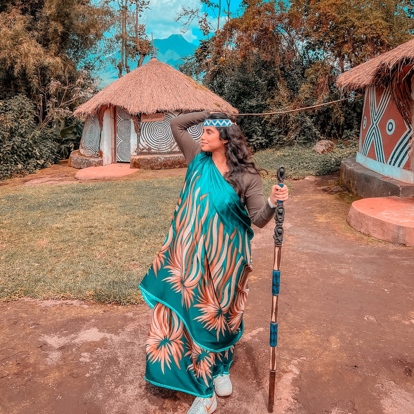They made me queen in Rwanda… and then I got married 👀
Okay, not actually, but as part of the cultural experience at Iby’Iwacu Cultural Village, I got a taste of what a traditional Rwandan wedding would look like and how royalty used to live. It was immersive and a fun way to learn about Rwandan history and traditions.
What’s even more incredible is that many people in this village used to rely on gorilla poaching to survive, but now conservation efforts are high, and they earn a living by preserving their culture and sharing it through art, storytelling, dance and handmade crafts.
I highly recommend adding it to your list if you’re heading to Volcanoes National Park in Musanze for some gorilla trekking!
Who's trying to get married in Rwanda? 😅🙋🏽♀️