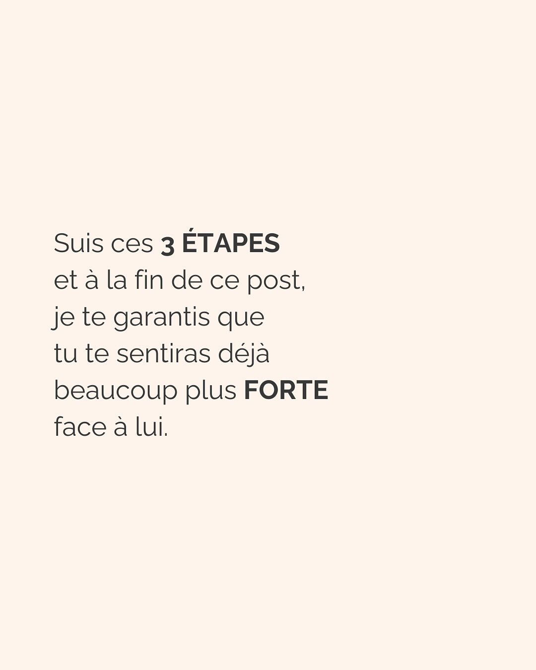 Se défaire de l’emprise d’un ou une PN est un parcours du combattant. Que ce soit dans les relations amoureuses, amicales, la famille et même évidemment au boulot (oui, ils sont partout !).
Si c’est ton cas, ne perds pas espoir et ne culpabilise pas. Tu fais de ton mieux et à ton rythme pour t’en sortir.
Avant de trouver la force de partir (le/la PN te pompe toute ton énergie précisément pour que tu n’aies pas la force de partir) voici la meilleure chose que tu peux faire pour TOI :
Montre-lui que TU SAIS. Que tu n’es pas DUPE. Tu as repéré son petit jeu, tu peux même en décrire les tenants et aboutissants. Tu sais reconnaître ses manipulations, ses phrases assassines. Mais elles ne te touchent plus. Elles ne t’atteignent plus.
(Oui ok, c’est pas vrai, mais il doit le croire, et toi aussi ;))
Un.e PN à découvert n’aura plus jamais la même emprise sur toi. Ça ne suffira pas totalement à te faire sortir de ses griffes, mais ça t’aidera à te sentir plus forte, plus confiante, pour faire les premiers pas loin de lui.
Crois-moi, je suis passée par là…
————————————————————————
Je suis Emilie, thérapeute & coach diplômée spécialisée dans la dépendance affective et les troubles émotionnels.
J’aide les femmes qui souffrent de schémas toxiques répétitifs à aimer sereinement et librement, sans plus jamais s’oublier.
Tu te reconnais dans mes posts ? Prenons 30 minutes pour faire connaissance.
Rdv sur mon site emilie-leduc.com ou dans le lien que tu trouveras ci-dessus dans ma bio
#dependanceaffective #manipulation#relationtoxique#addiction#dependance#peurs#blessuredabandon#rupture#couple#hypersensibilité #emotions #gestionemotions #hypersensibles #abandon #perversnarcissique #depression #blessuredelame #selflove #amourdesoi #tinder#date#rencontre #angoisse#solitude #lovecoach #pn #devperso #amourdesoi