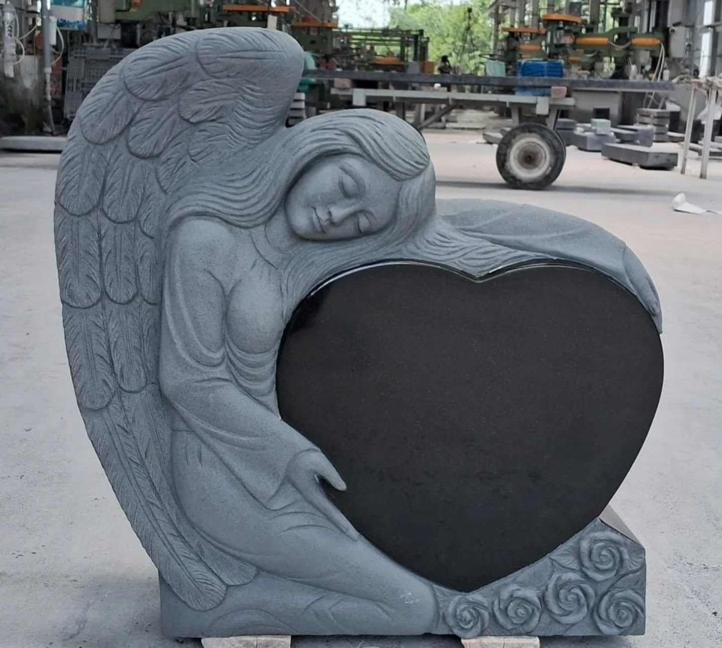 Angel sandblasted for smooth texture.
Whatsapp: +919940042621 for enquiries and partnerships!
#granitemonuments #granitetombstones #granitemanufacturers #graniteexporters #granitecemetryproducts #granitequarry #india #chennai #granitemanufacturersindia #Monumentmanufacturersindia #gravestone #sculpture #friedhof #grabstein #naturstein #grabmale #naturalstone #graniteslabs #angelornament #angel #absoluteblack