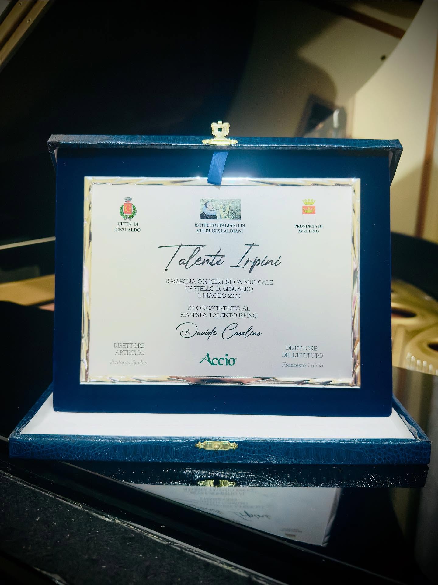 Concerto pianistico presso la “Sala Stravinsky” del castello di Gesualdo nella rassegna “Talenti Irpini” per l’Istituto Nazionale di Studi Gesualdiani. 🎹
@luigi_coppola_pianist
Grato per la straordinaria accoglienza e organizzazione, ringrazio il Direttore Artistico Antonio Suelzu, il Direttore dell’Istituto Francesco Caloia, l’Assessore alla cultura del Comune di Gesualdo Gianfranco Bianco e il Sindaco di Gesualdo Domenico Forgione.