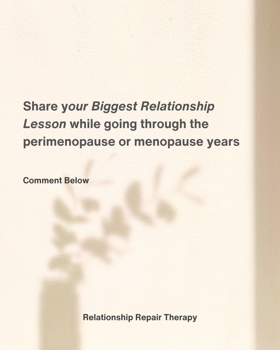 What's your relationship advice?
Comment below