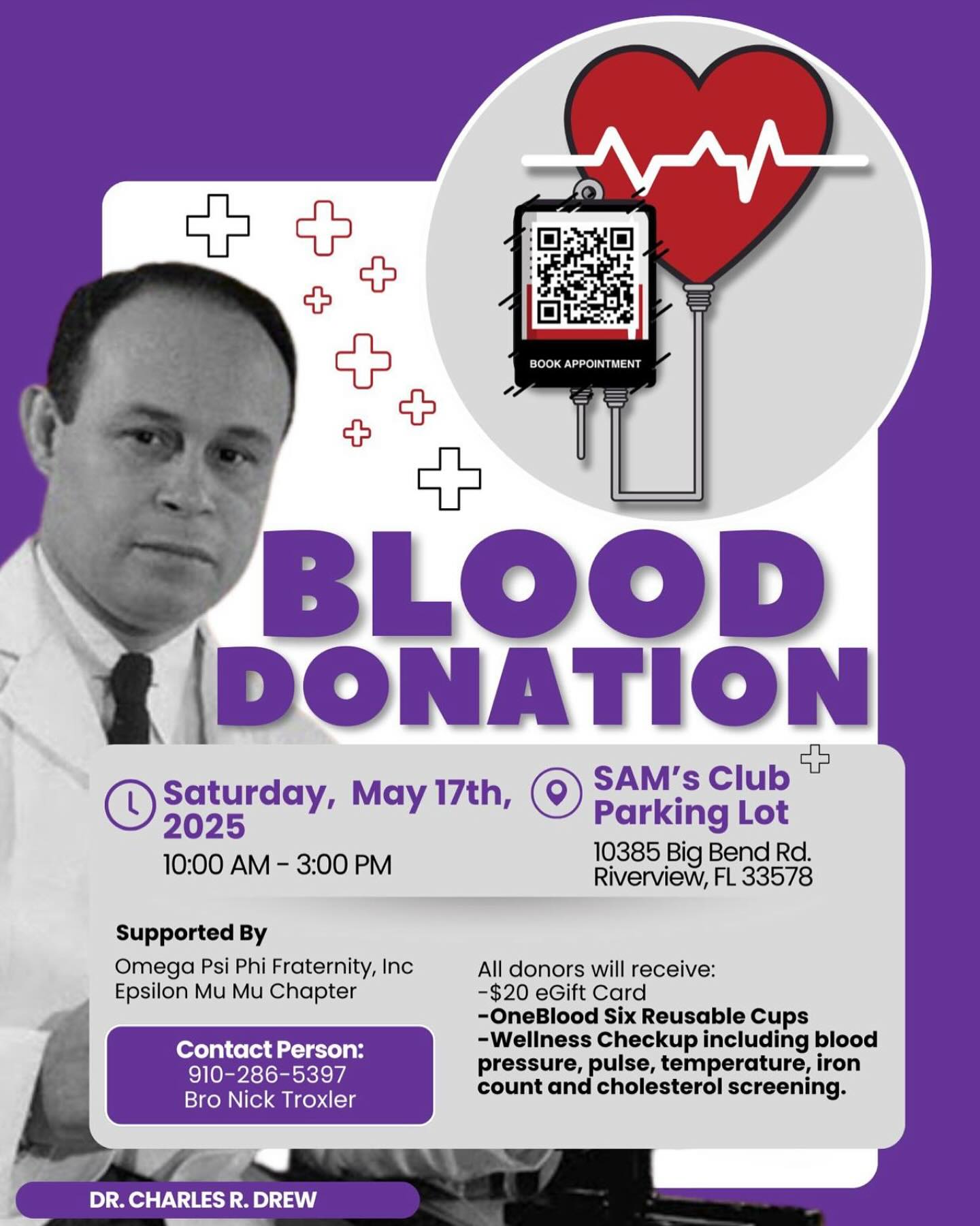 **๐ Join Us for a Life-Saving Cause! ๐**
Weโre excited to announce a local blood drive happening on **May 17, 2025!** Your community needs you, and thereโs no better way to make a difference than by donating blood.
๐ฉธ **Why Donate?**
Every donation can save up to three lives. Each drop counts. Hospitals rely on generous donors like you to help patients in critical need.
๐๏ธ **Event Details:**
- **Date:** May 17, 2025
- **Time:** 10am-3pm
- **Location:**Sam Club, Riverview, Fl
10385 Big Bend Rd. Riverview
Whether youโre a seasoned donor or thinking about it for the first time, we welcome everyone to come out and make a difference. Itโs quick, easy, and the community will thank you!
๐ **Spread the Word!**
Share this post with your family and friends, and letโs come together to support our local heroes at the blood drive. Every bit of support helps, and we can make a significant impact together!
We canโt wait to see you there! Thank you for being a part of our community and for stepping up to help those in need. ๐
#BloodDrive #DonateBlood #SaveLives #CommunitySupport #LocalHeroes