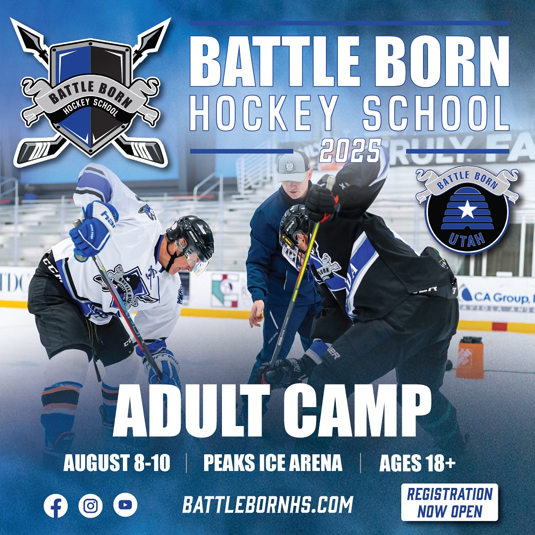 UT Adult Camp is now open for enrollment
August 8th-August 10th
Ages: 18+
Location: Peaks Ice Arena @peaks_ice
Head to our website to sign up: battlebornhs.com
