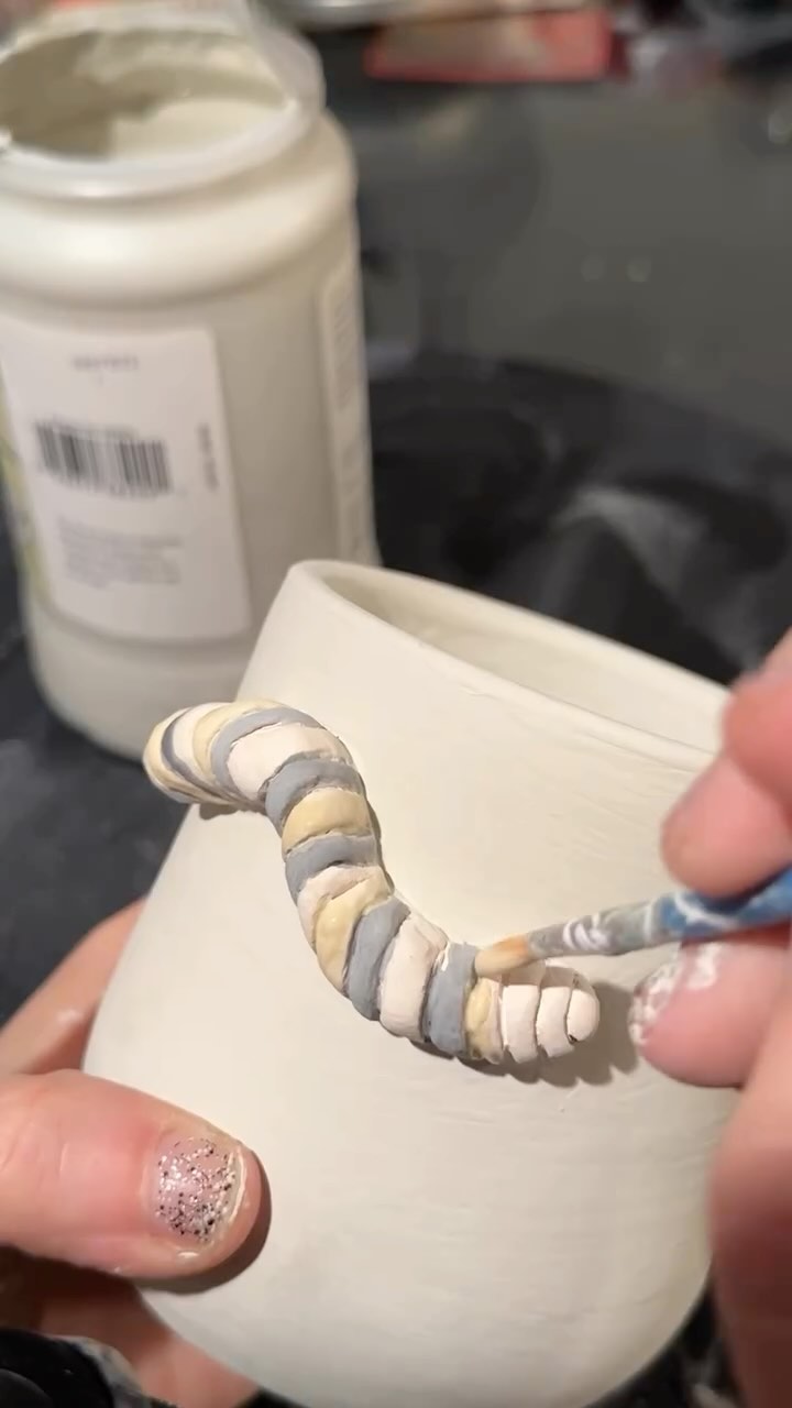 Glazing #pottery #ceramics