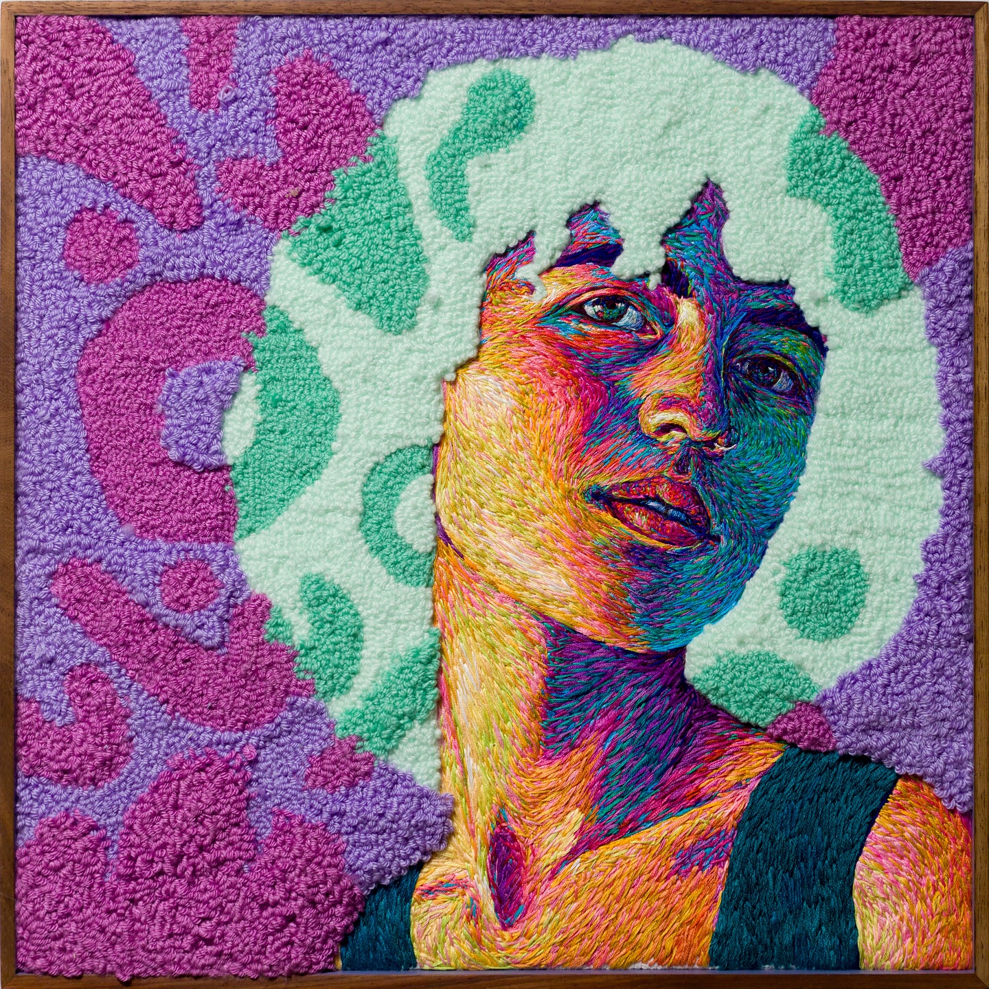 I’m tempted to insert a cheesy saying about the threads of time, but I will spare you the drama. It’s surreal that it’s been nearly 2 years since my show at @paradigmgs where I stitched and punched these three pieces and I am thrilled to say that I’m going to be back Philly!
Workshops and wall delights incoming 💕
#embroideryportrait #punchneedle #fibreart #textiles #somestringsattached