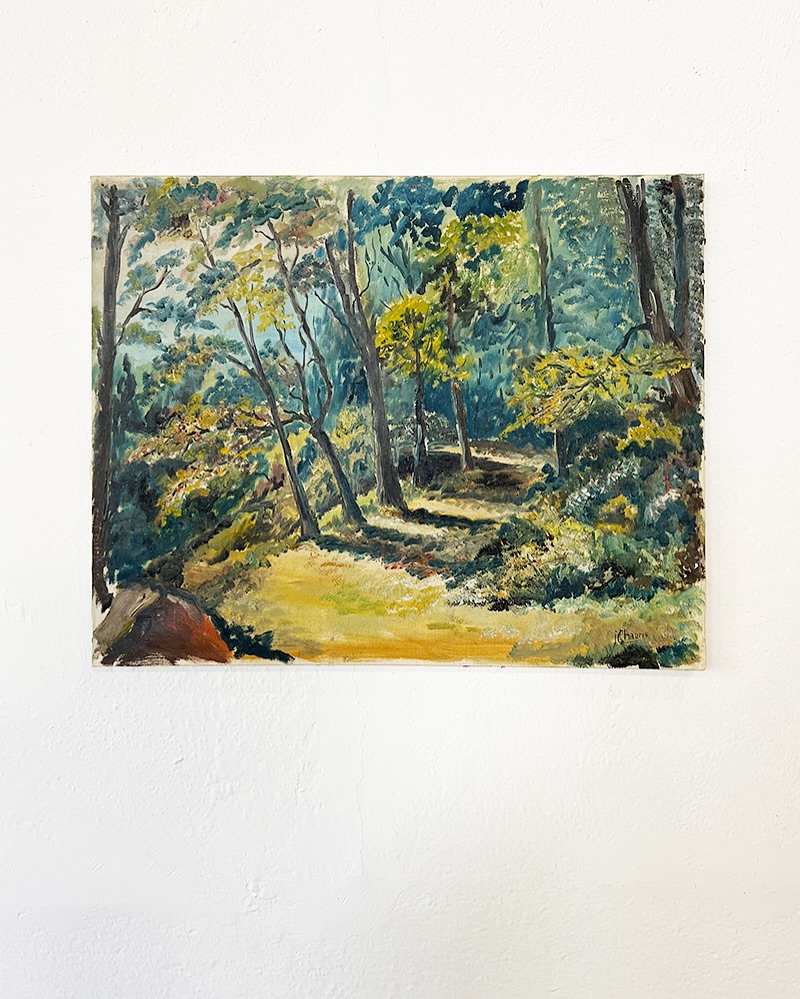 Chemin dans la forêt
Huile sur toile signée : M.Chauris
48,5 x 39 cm
Prix en MP