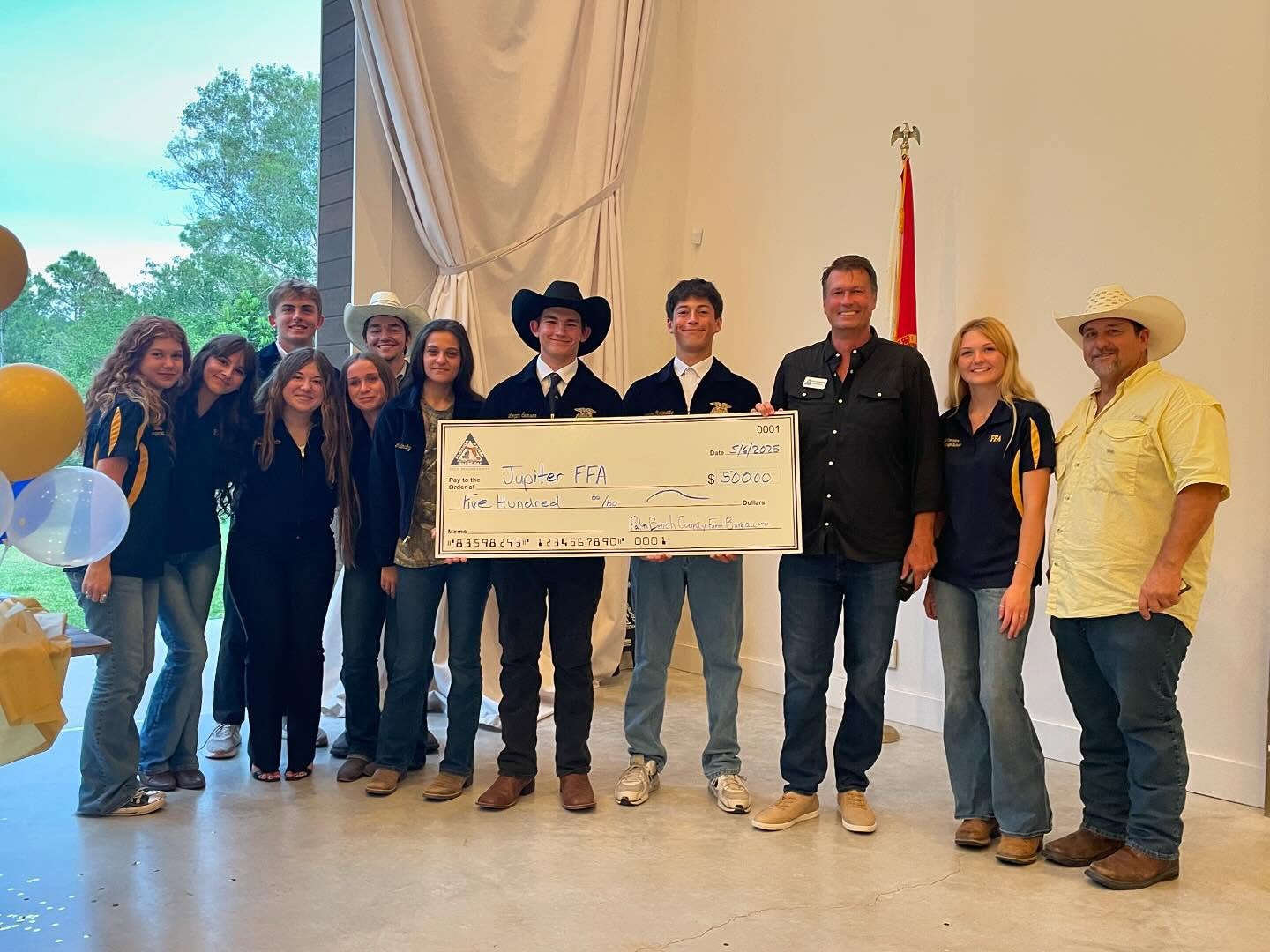 ANOTHER impressive class of FFA Jupiter High School Students. Always a pleasure to serve as host location for the annual Blue & Gold dinner. These kids put together all the elements and do all of the heavy lifting to pull off this event for their teachers, families and peers. Tables, chairs, signage, awards, speeches, presentation tables, coordinating the meal and more!
Our community is certainly blessed to have the Cilliento family driving the force and encouraging students to carry the torch for agriculture at our local high school. What a legacy! Thank you Mr. C & family!