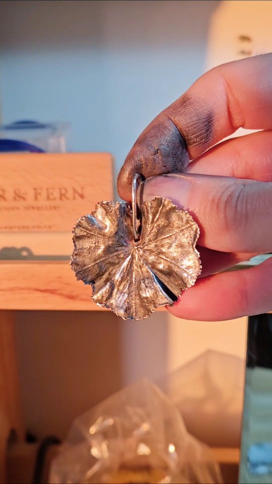 Possibly one of my favourite EVER leaf pendants...
Any idea what leaf it is? (I'll give you a % code for when I launch my collection if you're first to get it right) It's quite abundant around me here in Scotland that I might have to make more of this one goes down well 🤭
The process from start to finish is long (it's taken me a week of pasting clay and building the layers) but soooo damn worth it, I friggin love this piece! 🥹
There will also be another 14 leaf pendants launching at the same time as this one and the are all one of a kind!! Want me to show you some of the others? 👀
.
.
.
.
.
.
.
#recycledsilver #sustainablefashion #sterlingsilverjewelry #silverandfernjewellery #sustainablejewellery #ecoconscious #handmadegiftsuk #ethicallymadejewelry #naturejewellery #artclaysilver #silverclay #silverclayjewelry #leafprint #leafart #leafpendant #leafjewellery #metalclay #metalclayartist