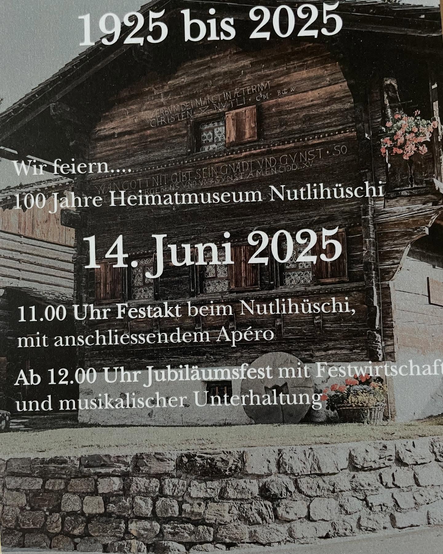 Voraazeig für ünsches Jubiläumsfescht☀️🌲🏠. #museum#klostersserneus#nuthlihüschiklosters#klosters#praettigau#prättigau#davosklosters#museumklosters#walserkultur#heimatliebe#graubuendenmuseums