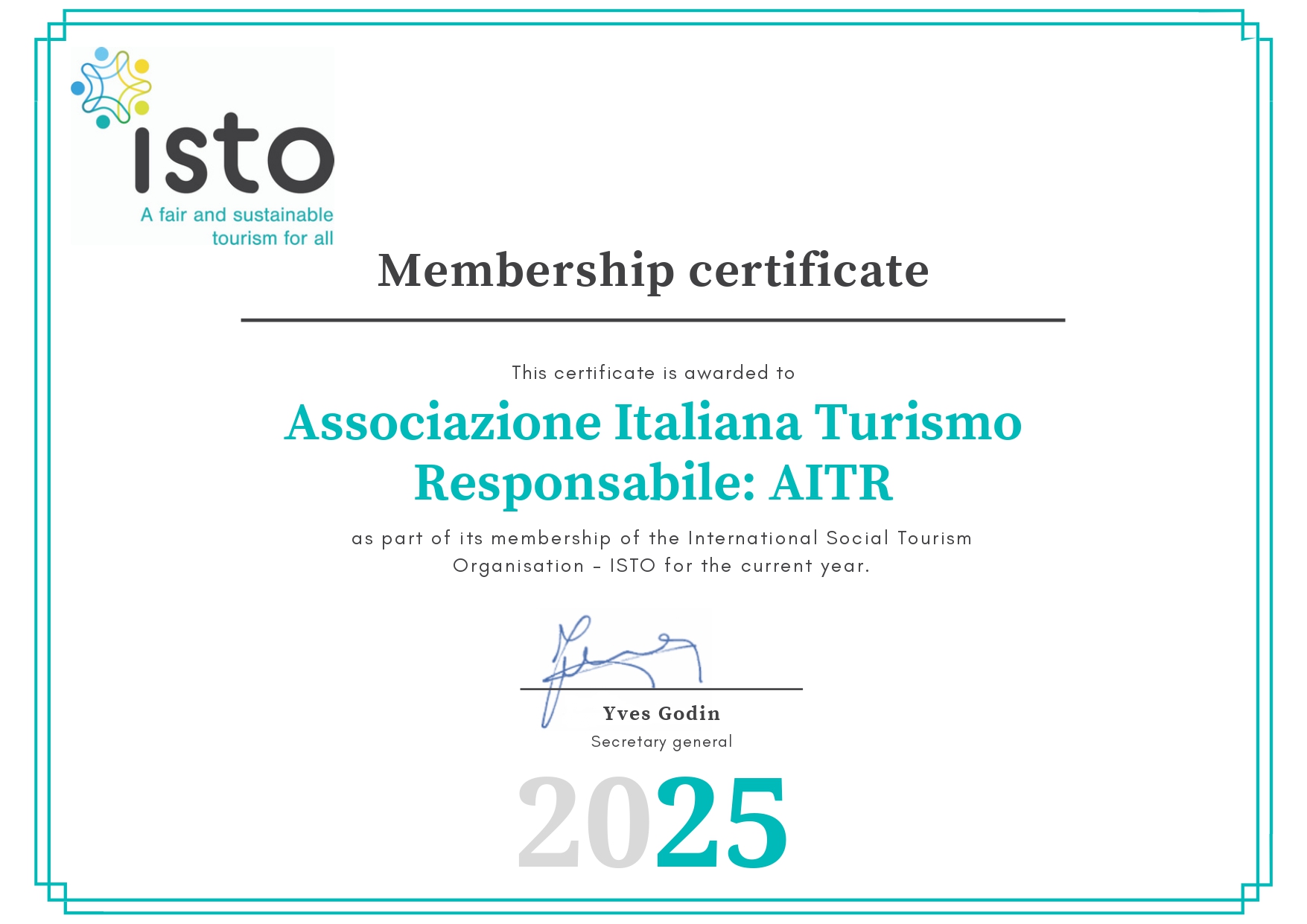 Fondata nel 1963, ISTO – International Social Tourism Organisation promuove da sei decenni un turismo accessibile, responsabile e solidale 🌍
Anche quest’anno AITR è parte della rete ISTO, con orgoglio e impegno.
💬 E non solo: il nostro presidente Maurizio Davolio è Vicepresidente di ISTO, portando la voce del turismo responsabile italiano a livello internazionale 🇮🇹🤝🌐
Due ambizioni che ci uniscono:
✔️ Turismo per tutti
✔️ Turismo che fa bene alle persone, ai territori e alle comunità #AITR #ISTO60 #TurismoResponsabile #TurismoPerTutti #SocialTourism #TurismoSostenibile #TurismoSolidale #TurismoEquo #InternationalTourism