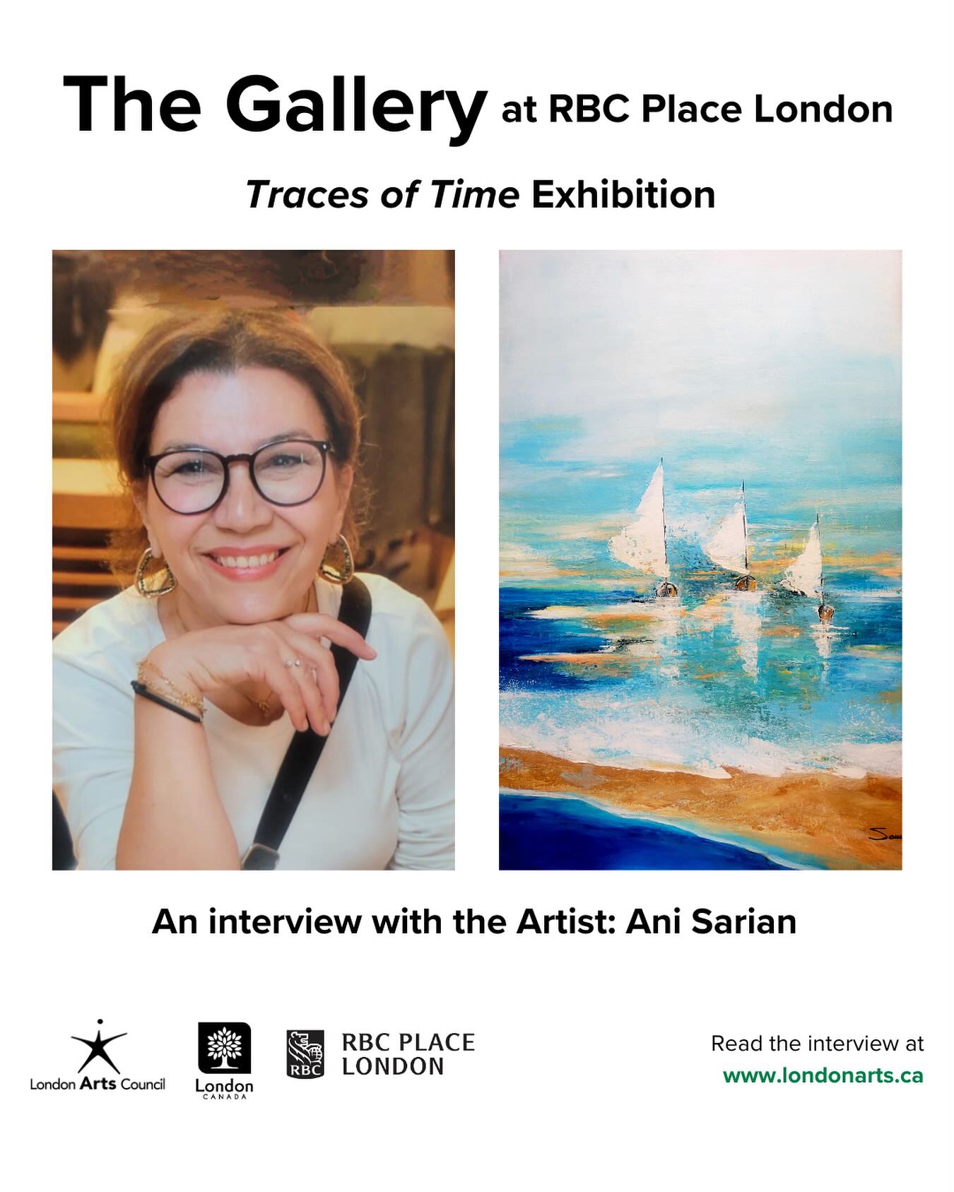 THE GALLERY: Traces of Time by Ani Sarian is now on exhibit through September, 2025! 🎨🖼️
Ani Sarian is a local visual artist. Born in Damascus, Syria, Ani Sarian is of Armenian descent. From an early age, she found solace in painting, using art to express her inner thoughts and emotions. For Sarian, art serves as a refuge—a safe space where she can process and understand the world around her.
Sarian studied at the Djemaran Academy in Aleppo from 1978-1980 and the Sarian Academy in 1981. In 2012, as the war in Syria escalated, Sarian and her family relocated to Canada (2016), seeking safety and stability. In this peaceful environment, Sarian has once again immersed herself in her creative practice.
Visit the exhibition through the main doors at RBC Place London on York St. on the upcoming dates:
May 13 | 11:00am - 9:30pm
May 15 | 11:00am - 9:00pm
May 16 | 12:00pm - 8:00pm
May 17 | 9:00am - 9:00pm
May 21 - 25 | 9:00am - 6:00pm
For a full schedule and to read our interview with Ani, visit our link in bio.
@rbcplacelondon
@ani_sarian
📷: photo of Ani Sarian (left) photo of Bayfield by Ani Sarian (right)
#LdnOnt #LdnArtsCouncil