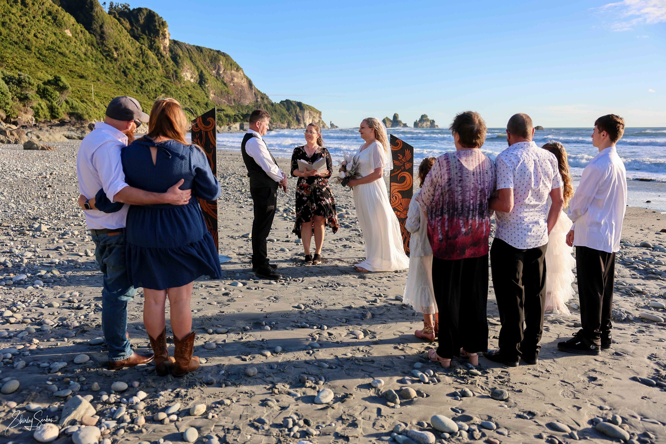 Can you have guests at your elopement? Of course, if you'd like to. Tony and Ash had their family join them for their beach elopement last month. Small and intimate is best here, because the sea is loud! This is YOUR day - do it your way. And if you don't want guests at all, we will organise the witnesses for you.