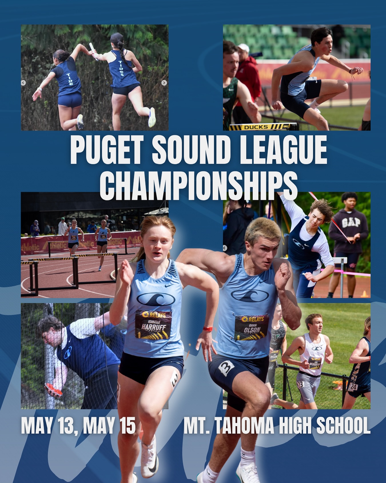 Puget Sound League Championships begin today!
Day One events start at 4:00pm at Mt. Tahoma High School.
Come out and support your Tides Track & Field athletes! 🌊🌊🌊🌊
Meet schedule and info at 🔗 in bio.