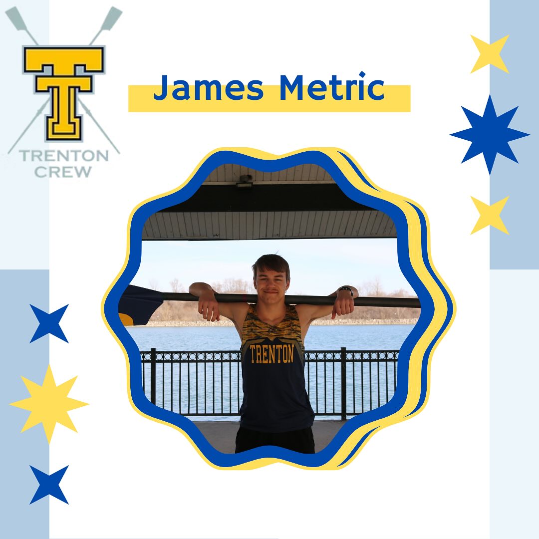 Senior Spotlight: James Metric - James is a senior novice, making this his debut year on the crew team! Since first getting in a boat in late March, James has come a far away with both sweeping and sculling. Heโs a natural problem solver, and has served as a great role model for all of our younger rowers. We wish him the best in all of his future endeavors as he pursues general studies and skilled trades at MCCC!
#rowing #trentoncrew