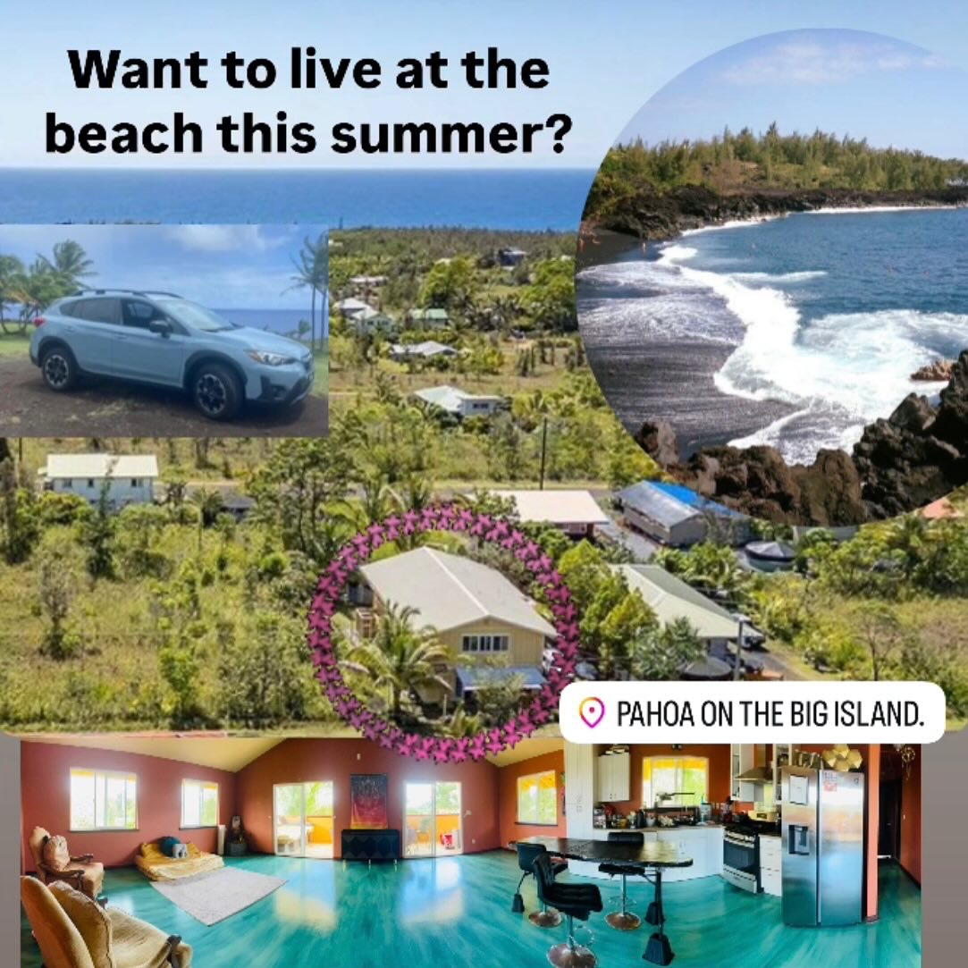 Dreaming of Hawaii? All inclusive (car/lodging) stay on Big Island $700/w or $2k/m~ OCEAN VIEW sleeps 7+
🌴
Available June 1-September 1
Rare private ocean view unit just minutes from Kehena black sand beach!
•2 Private Bedrooms
•2 Private Bathrooms
•1800 sq ft of space to relax or host your crew
•Fully furnished: 2 queen beds + 5 twins
•2022 Subaru Crosstrek rental included
🌴
#retreat #hawaii #bigislandhawaii #allinclusivevacation #kehenabeach #familyvacay #liveatthebeach #ecstaticdanceretreat #yogaretreat