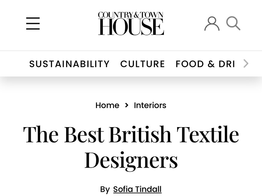 Massively delayed in posting but so great to be included 3 years in a row!!
#countryandtownhouse #britishdesigner #fabricandwallpaper