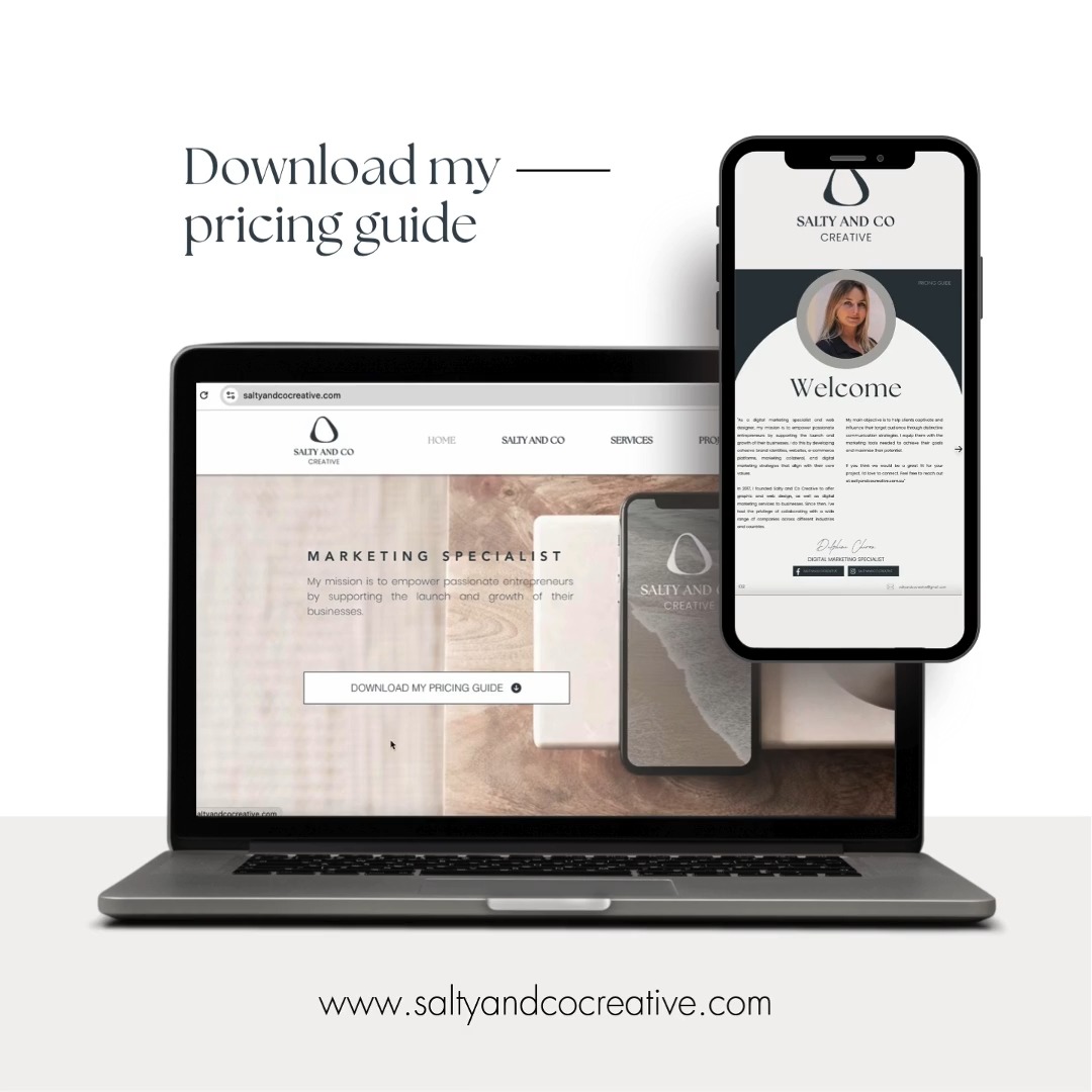 ✨ Let’s Make Magic in 2025! ✨
Are you ready to take your brand to the next level in 2025?
🚀 Whether you’re launching a new business, giving your existing brand a refresh, or looking to elevate your online presence, Salty and Co Creative is here to bring your vision to life!
💡 What I Offer:
🔹 Branding & Logo Design: Let’s craft a brand identity that truly reflects you.
🔹 Website Design & E-commerce : Stunning, functional websites to attract your targeted audience.
🔹 Social Media Management: From strategy to content creation, let me help you stay ahead of the game.
🔹 Digital Marketing: Ads, EDMs, and more to help you connect with your audience and grow your business.
🔹 Photography & Videography: In collaboration with the talented @motionmedia (tag), we’ll ensure your visuals are next-level.
📅 Booking now open for 2025! Don’t wait to kickstart your journey—slots are filling fast.
🎁 Free Consultation: Let’s chat about your goals and how I can help you achieve them!�📩 Pricing Guide Available: Download my pricing guide today on for all the details.
🌊 Head to the link in my bio www.saltyandcocreative.com to book your FREE consultation, grab the pricing guide, or DM me with any questions.
Here’s to a bold and creative 2025! 🎉�
#SaltyAndCoCreative #BrandDesign #WebDesign #SocialMediaStrategy #CreativeAgency #GrowYourBusiness #2025Goals