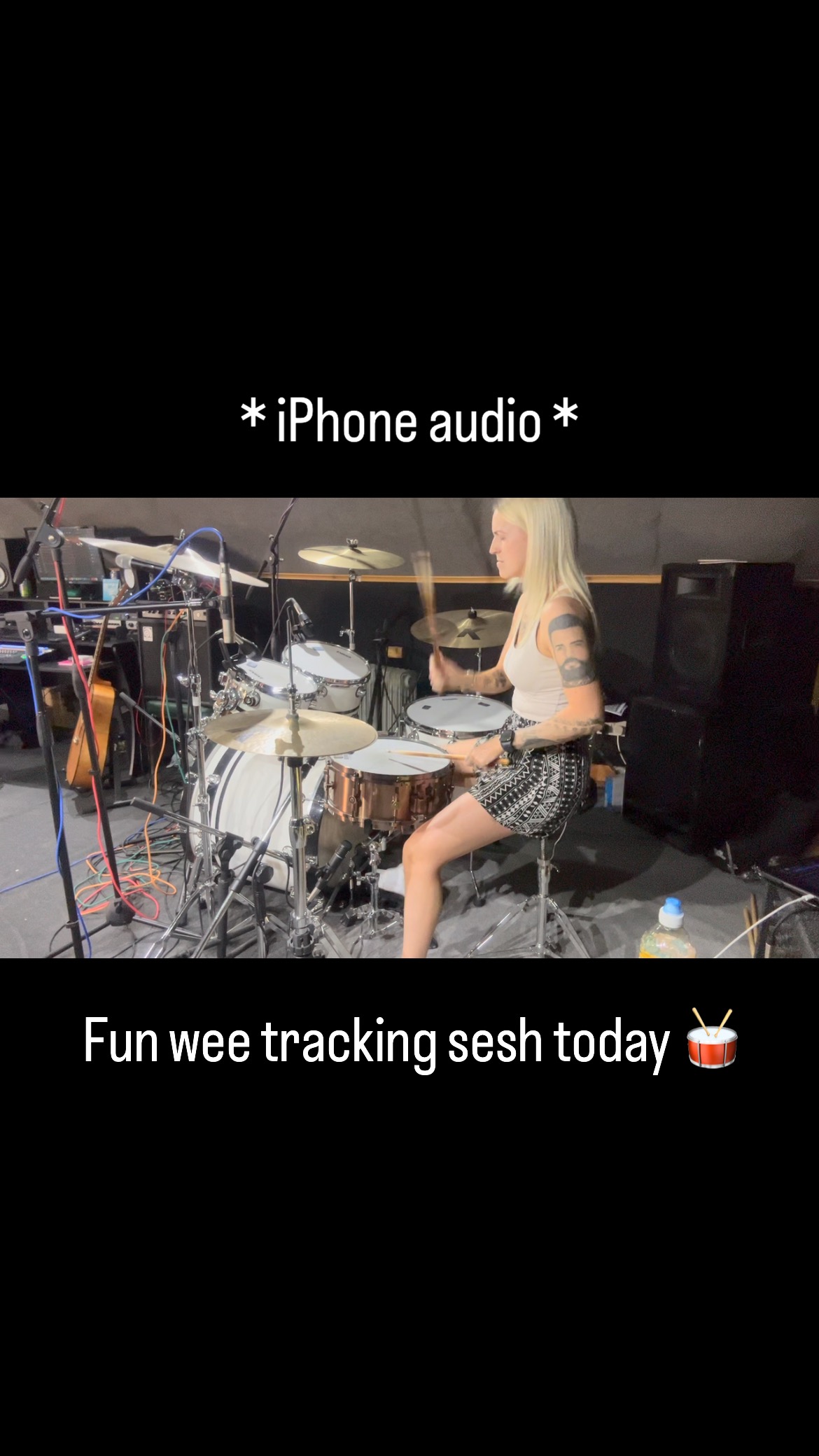 Tracked 4 songs today for a client with the beautiful @nataldrumsofficial Cafe Racer kit and @duallistdrums copper snare. How good does it sound even in this video with just the raw iPhone audio?! ๐ฅ only the best of gear here in the studio ๐๐ผ
#millermusic #drums #drummer #drummergirl #session #sessiondrummer #femaledrummer #recording #studio #musicstudio #recordingstudio #tracking #paisley #renfrewshire